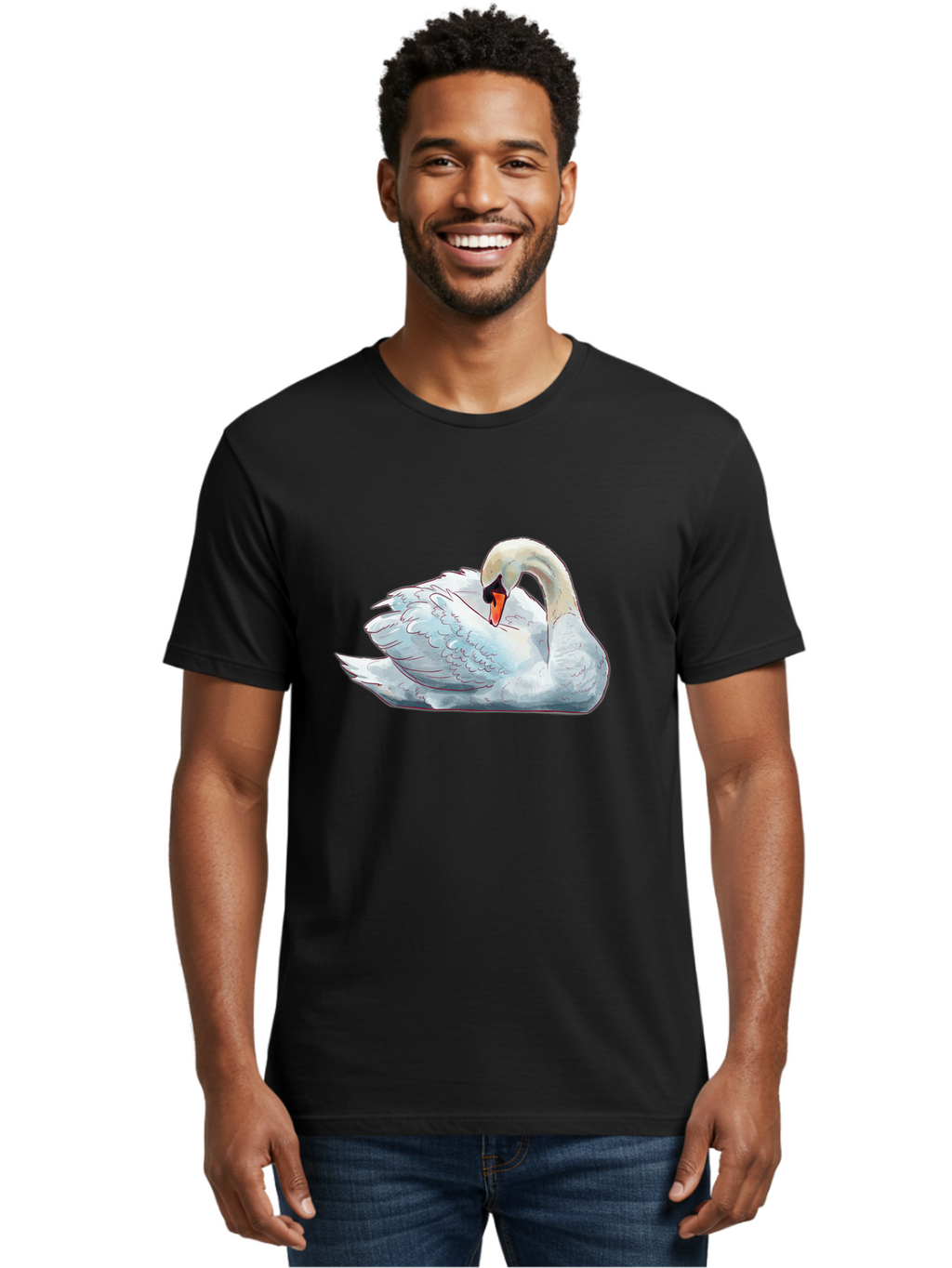 White-Swan Men'S Graphic Tee, 100% Cotton, Comfortable Casual Summer Wear, Machine Washable, Vintage Camera, Old Camera, Antique Camera, Black Camera, Classic Photography, Photography Equipment, Nostalgic Device, Film Camera, Camera Art Bal612