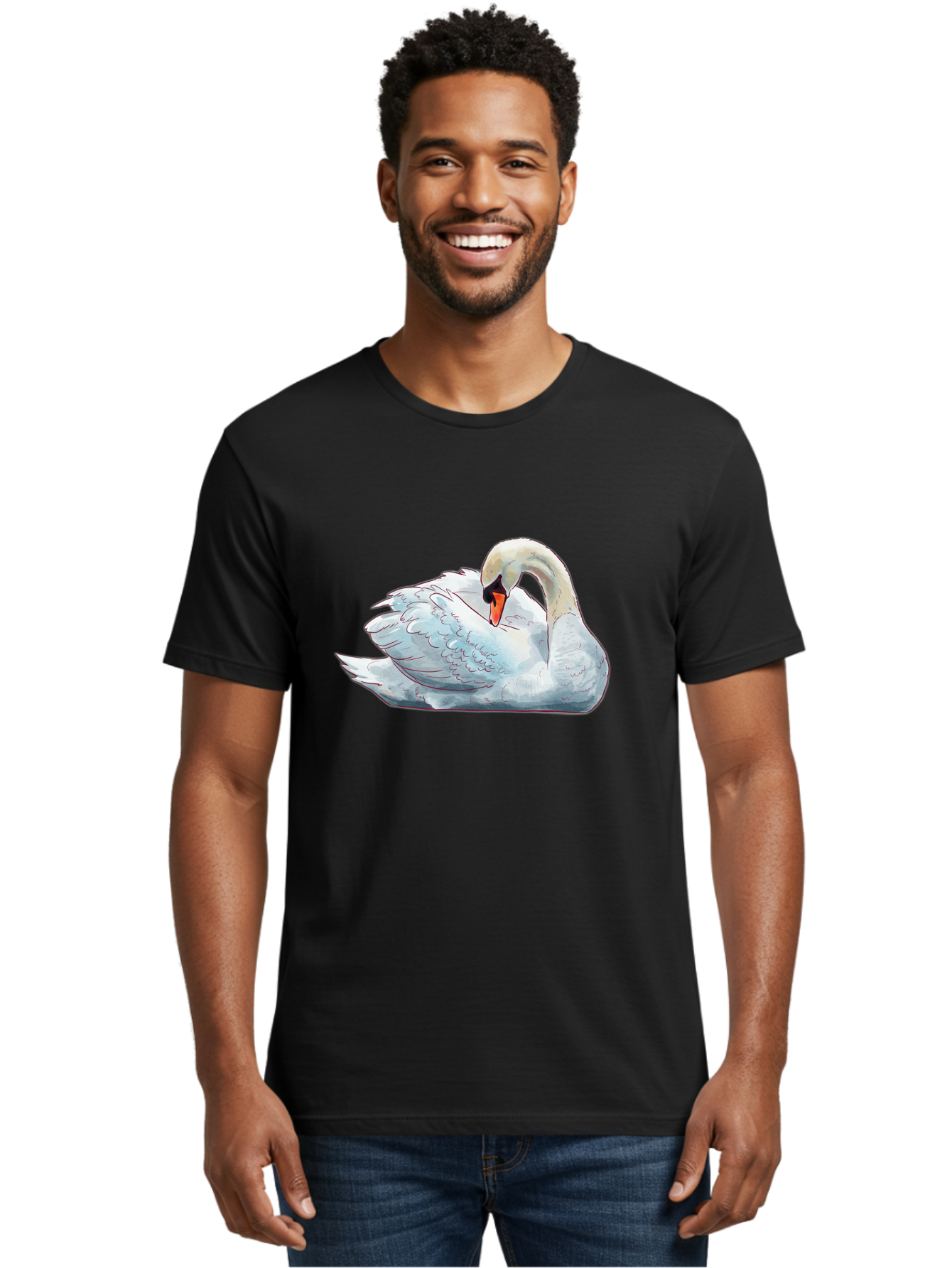 White-Swan Men'S Graphic Tee, 100% Cotton, Comfortable Casual Summer Wear, Machine Washable, Vintage Camera, Old Camera, Antique Camera, Black Camera, Classic Photography, Photography Equipment, Nostalgic Device, Film Camera, Camera Art Bal612