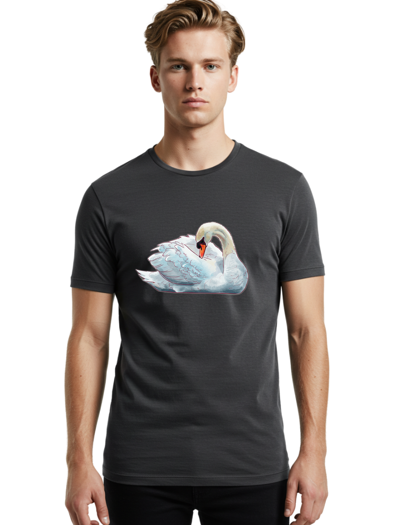 White-Swan Men'S Graphic Tee, 100% Cotton, Comfortable Casual Summer Wear, Machine Washable, Vintage Camera, Old Camera, Antique Camera, Black Camera, Classic Photography, Photography Equipment, Nostalgic Device, Film Camera, Camera Art Bal612