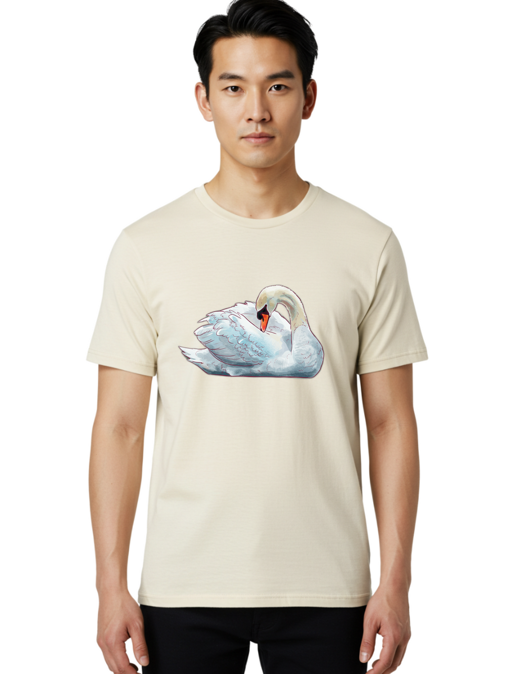White-Swan Men'S Graphic Tee, 100% Cotton, Comfortable Casual Summer Wear, Machine Washable, Vintage Camera, Old Camera, Antique Camera, Black Camera, Classic Photography, Photography Equipment, Nostalgic Device, Film Camera, Camera Art Bal612