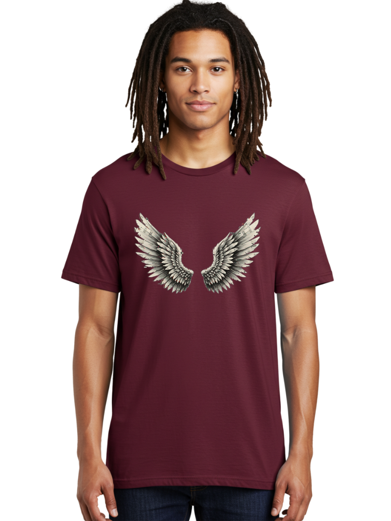 White-Wings-1 Men'S Graphic Tee, 100% Cotton, Comfortable Casual Summer Wear, Machine Washable, Vintage Camera, Old Camera, Antique Camera, Black Camera, Classic Photography, Photography Equipment, Nostalgic Device, Film Camera, Camera Art Bal613