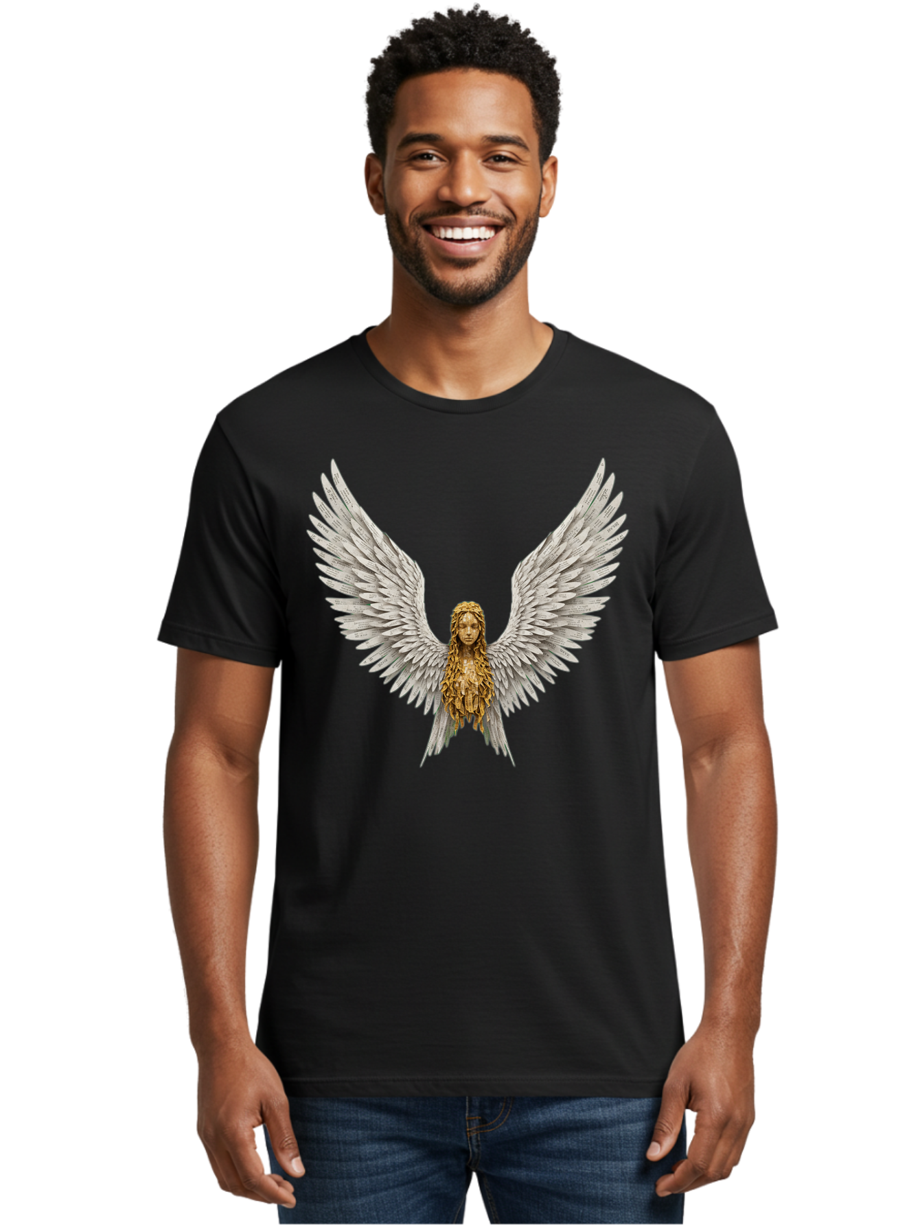 Winged-Woman Men'S Graphic Tee, 100% Cotton, Comfortable Casual Summer Wear, Machine Washable, Vintage Camera, Old Camera, Antique Camera, Black Camera, Classic Photography, Photography Equipment, Nostalgic Device, Film Camera, Camera Art Bal616