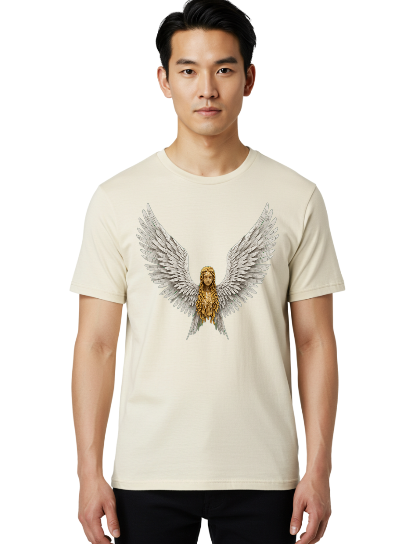 Winged-Woman Men'S Graphic Tee, 100% Cotton, Comfortable Casual Summer Wear, Machine Washable, Vintage Camera, Old Camera, Antique Camera, Black Camera, Classic Photography, Photography Equipment, Nostalgic Device, Film Camera, Camera Art Bal616