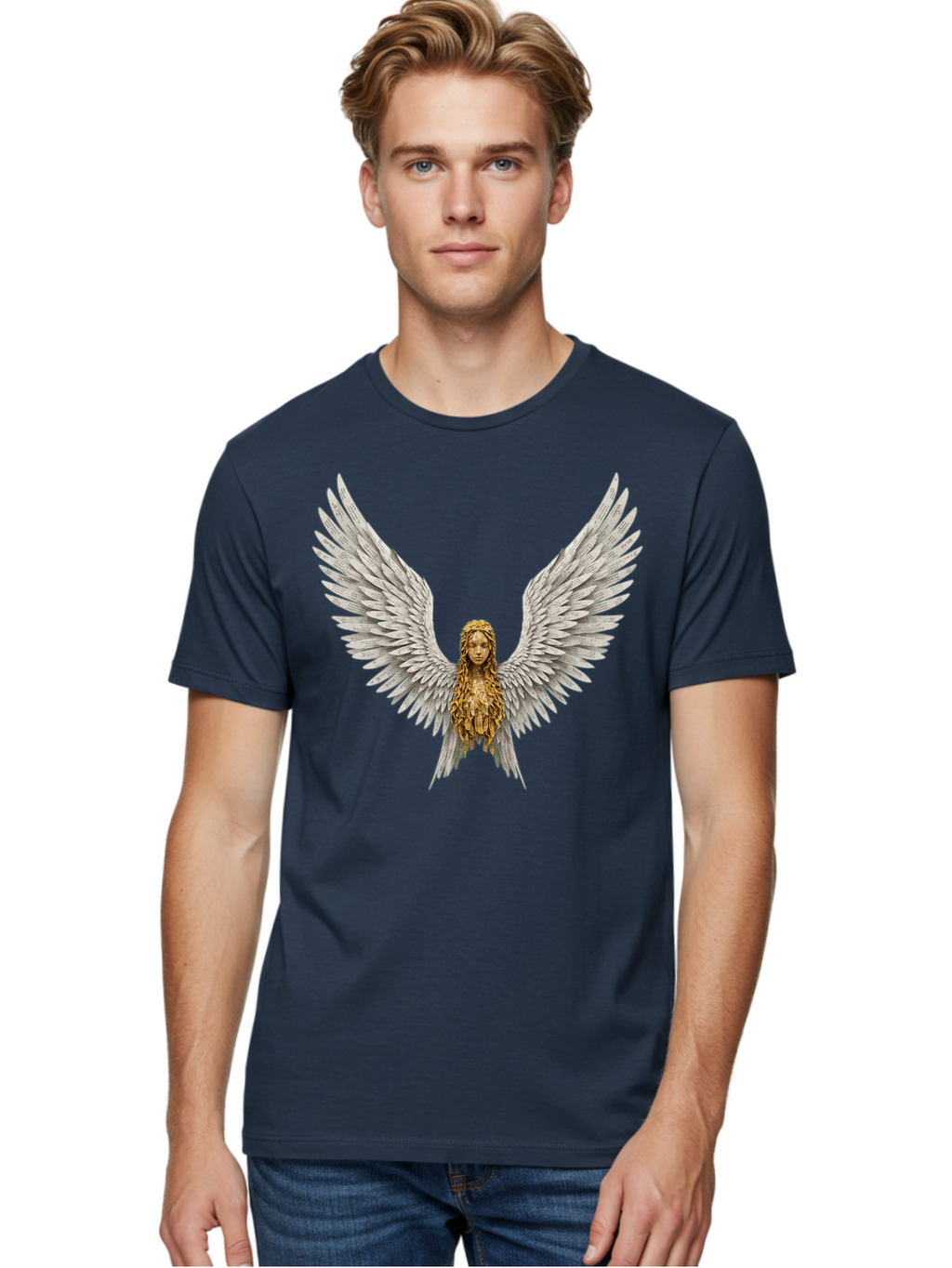 Winged-Woman Men'S Graphic Tee, 100% Cotton, Comfortable Casual Summer Wear, Machine Washable, Vintage Camera, Old Camera, Antique Camera, Black Camera, Classic Photography, Photography Equipment, Nostalgic Device, Film Camera, Camera Art Bal616