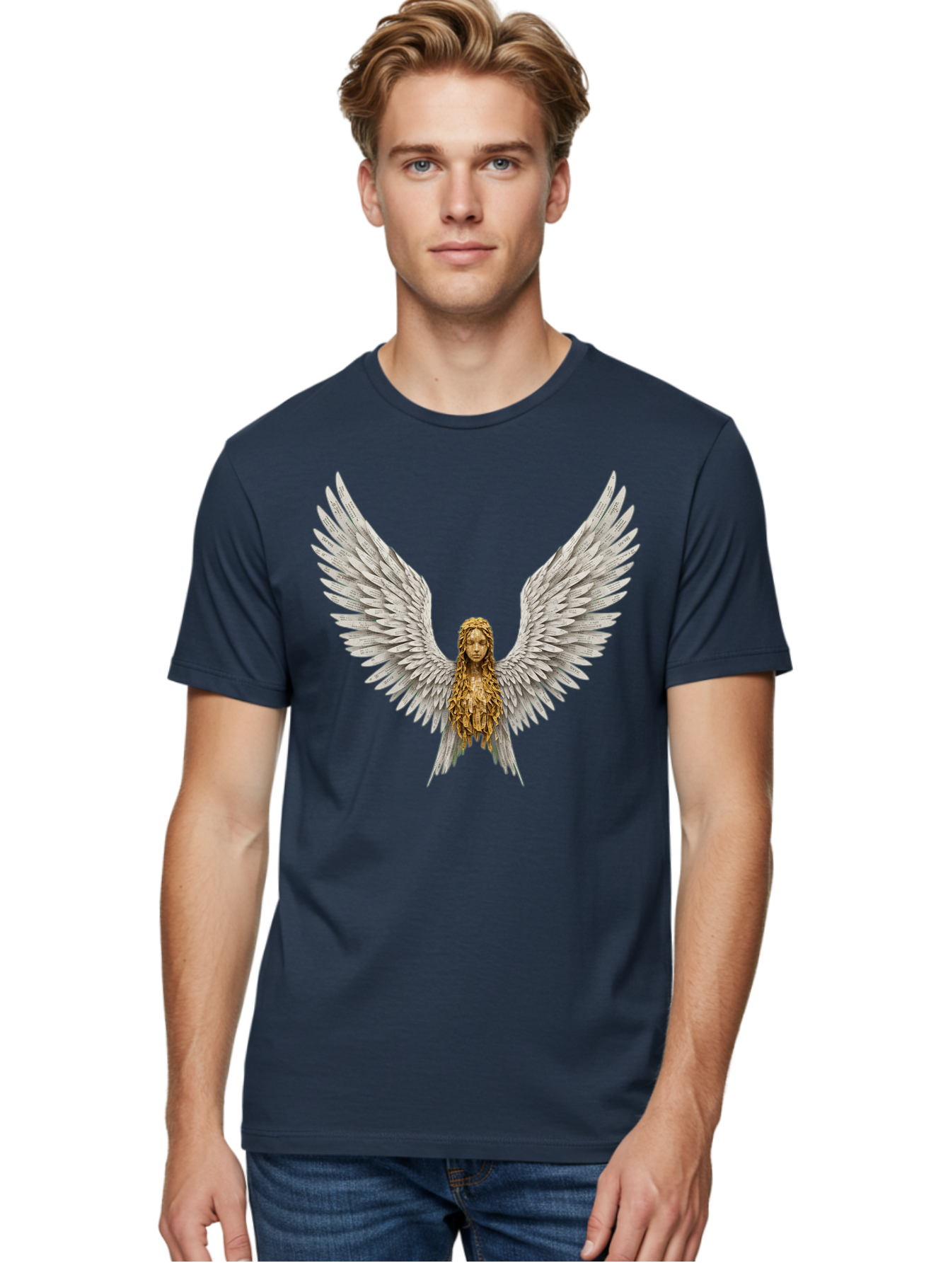 Winged-Woman Men'S Graphic Tee, 100% Cotton, Comfortable Casual Summer Wear, Machine Washable, Vintage Camera, Old Camera, Antique Camera, Black Camera, Classic Photography, Photography Equipment, Nostalgic Device, Film Camera, Camera Art Bal616