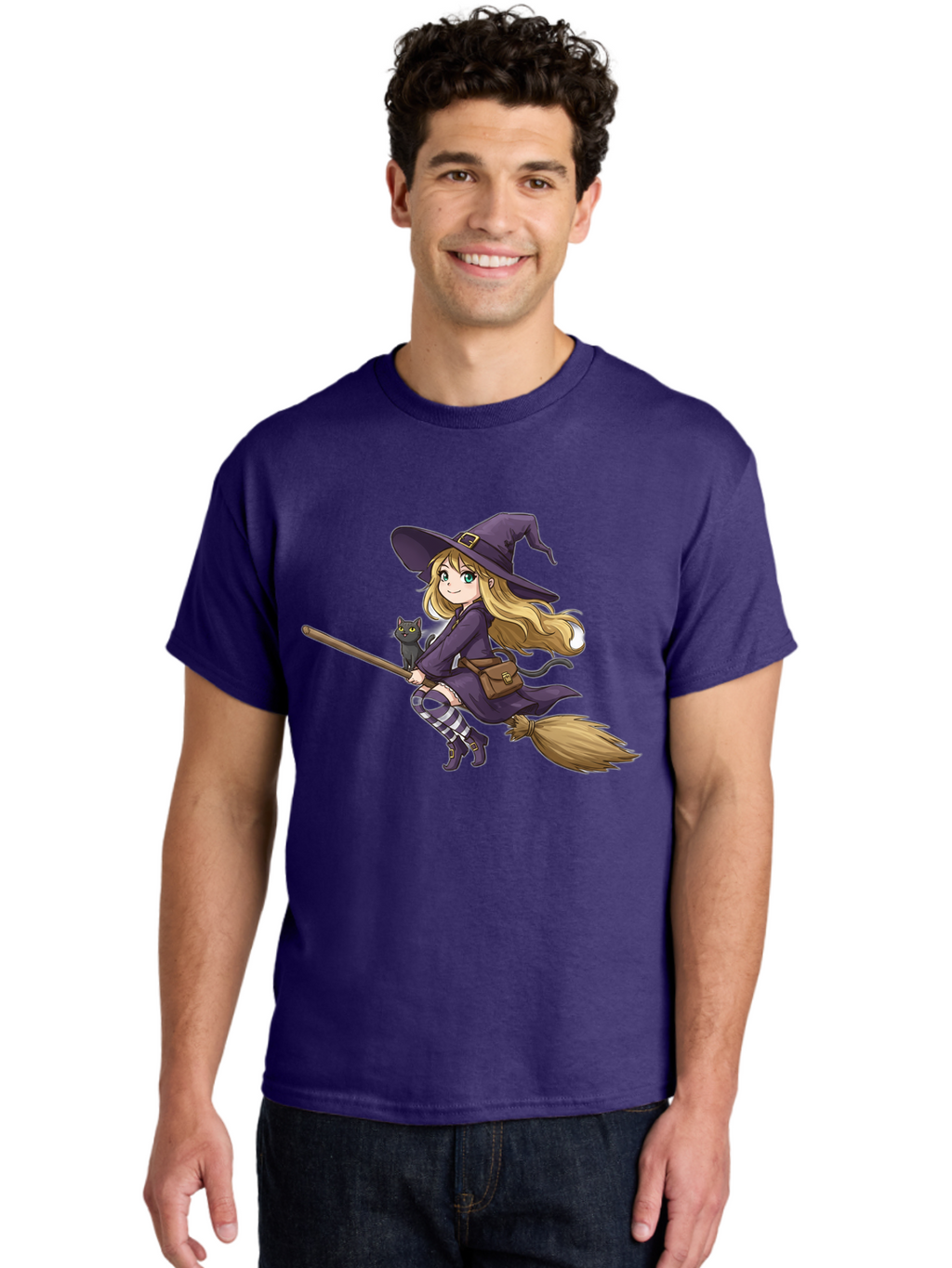 Witch-And-Cat-On-Broomstick Men'S Graphic Tee, 100% Cotton, Comfortable Casual Summer Wear, Machine Washable, Vintage Camera, Old Camera, Antique Camera, Black Camera, Classic Photography, Photography Equipment, Nostalgic Device, Film Camera, Bal617