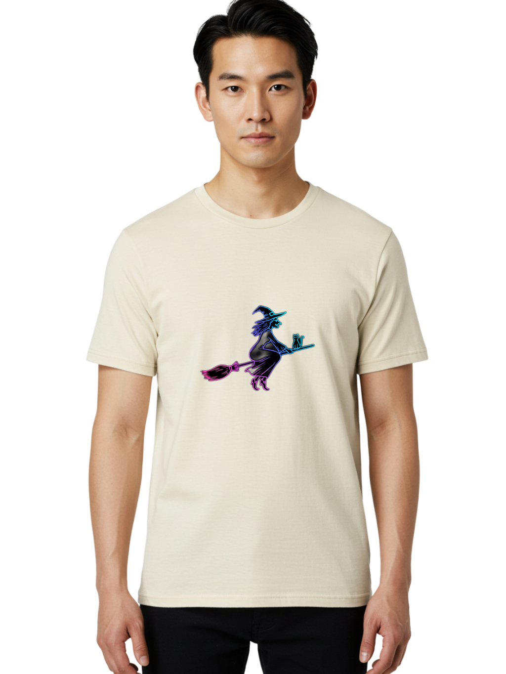 Witch-Flying-On-Broomstick Men'S Graphic Tee, 100% Cotton, Comfortable Casual Summer Wear, Machine Washable, Vintage Camera, Old Camera, Antique Camera, Black Camera, Classic Photography, Photography Equipment, Nostalgic Device, Film Camera, Bal620