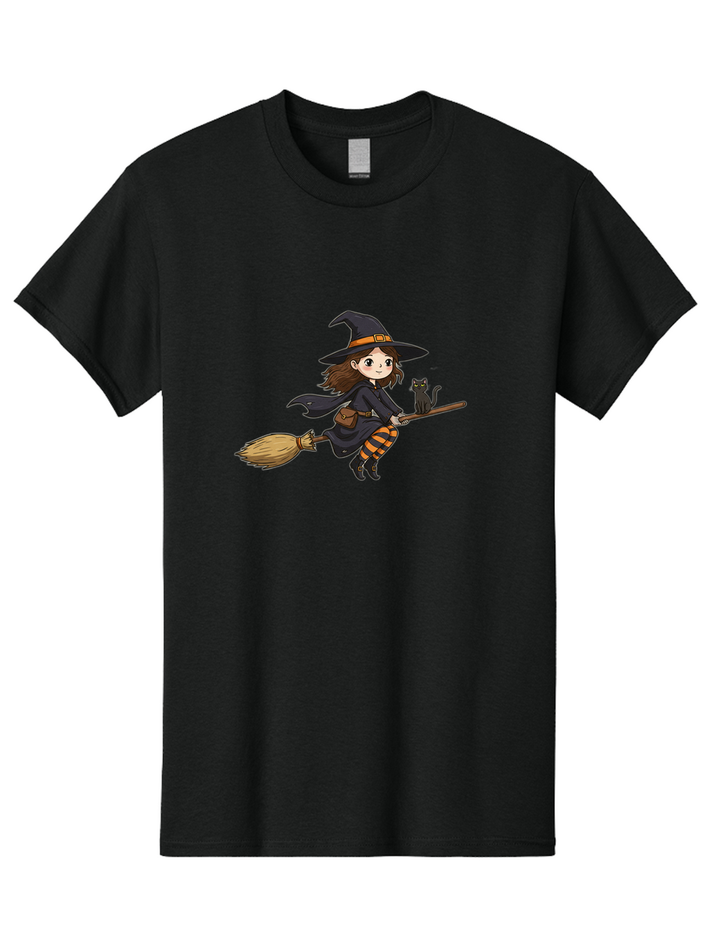 Witch-Flying-With-Cat-2 Men'S Graphic Tee, 100% Cotton, Comfortable Casual Summer Wear, Machine Washable, Vintage Camera, Old Camera, Antique Camera, Black Camera, Classic Photography, Photography Equipment, Nostalgic Device, Film Camera, Bal622