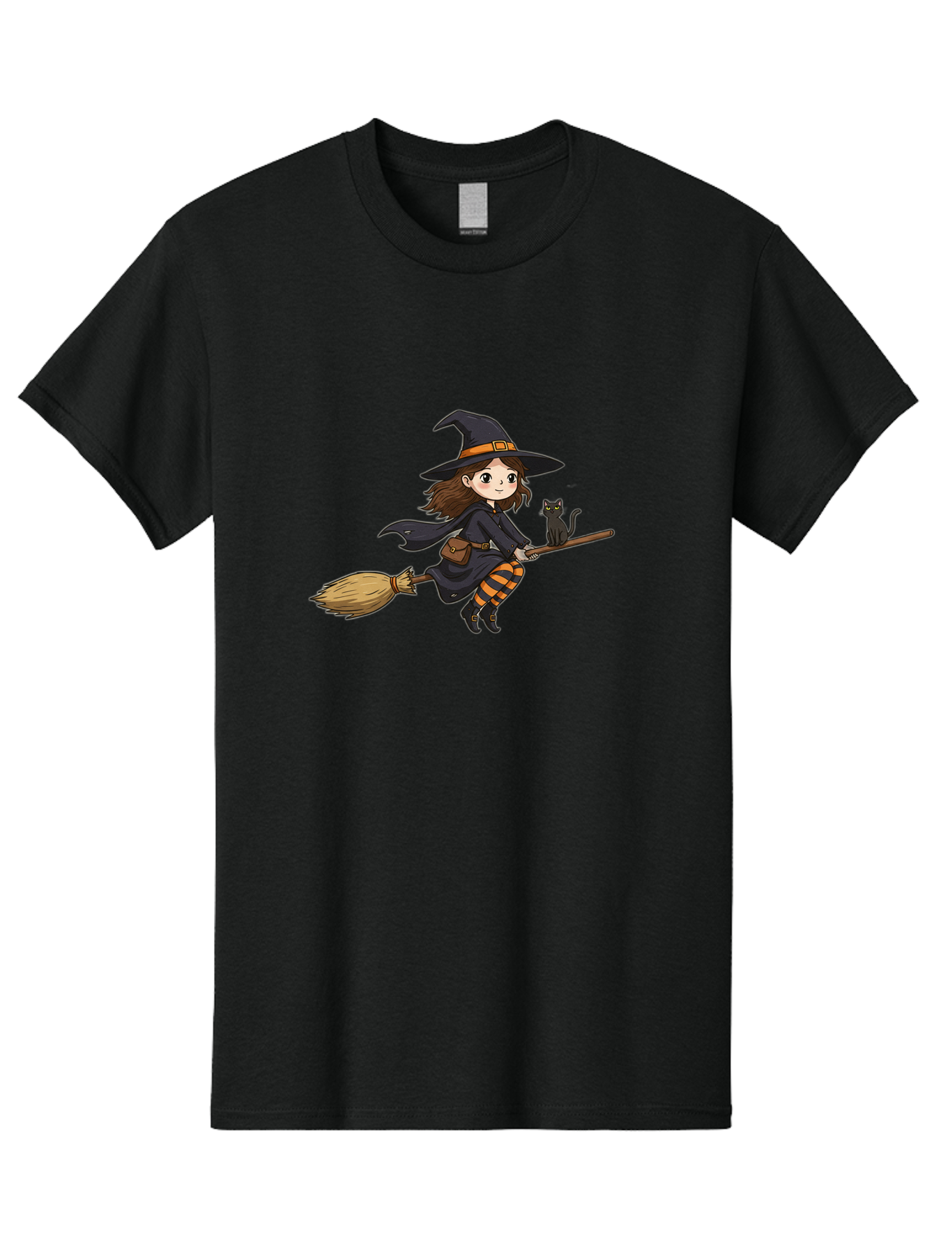 Witch-Flying-With-Cat-2 Men'S Graphic Tee, 100% Cotton, Comfortable Casual Summer Wear, Machine Washable, Vintage Camera, Old Camera, Antique Camera, Black Camera, Classic Photography, Photography Equipment, Nostalgic Device, Film Camera, Bal622