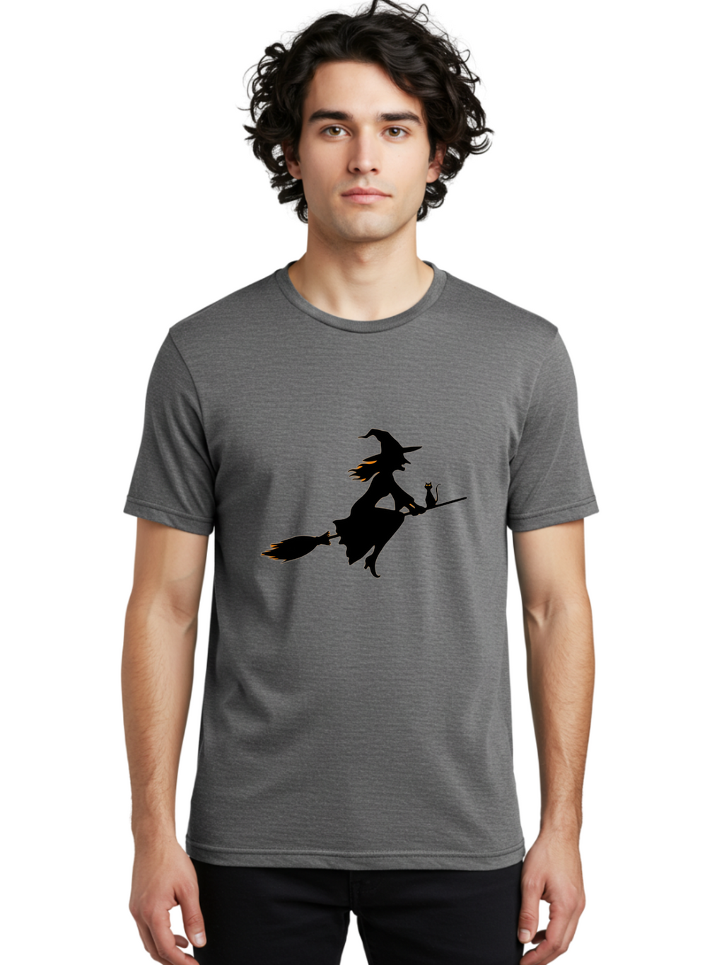 Witch-Flying-With-Cat Men'S Graphic Tee, 100% Cotton, Comfortable Casual Summer Wear, Machine Washable, Vintage Camera, Old Camera, Antique Camera, Black Camera, Classic Photography, Photography Equipment, Nostalgic Device, Film Camera, Bal623
