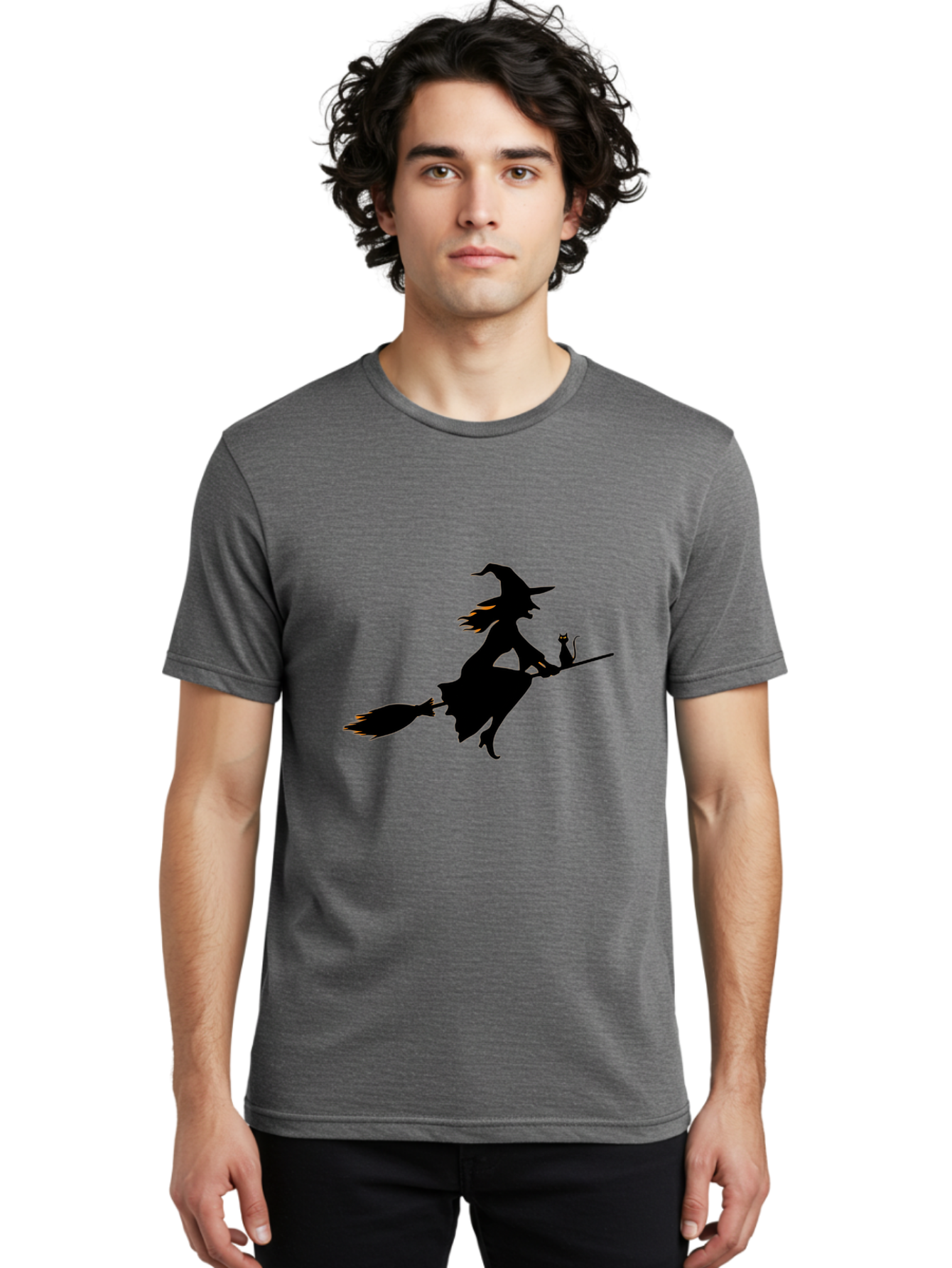 Witch-Flying-With-Cat Men'S Graphic Tee, 100% Cotton, Comfortable Casual Summer Wear, Machine Washable, Vintage Camera, Old Camera, Antique Camera, Black Camera, Classic Photography, Photography Equipment, Nostalgic Device, Film Camera, Bal623