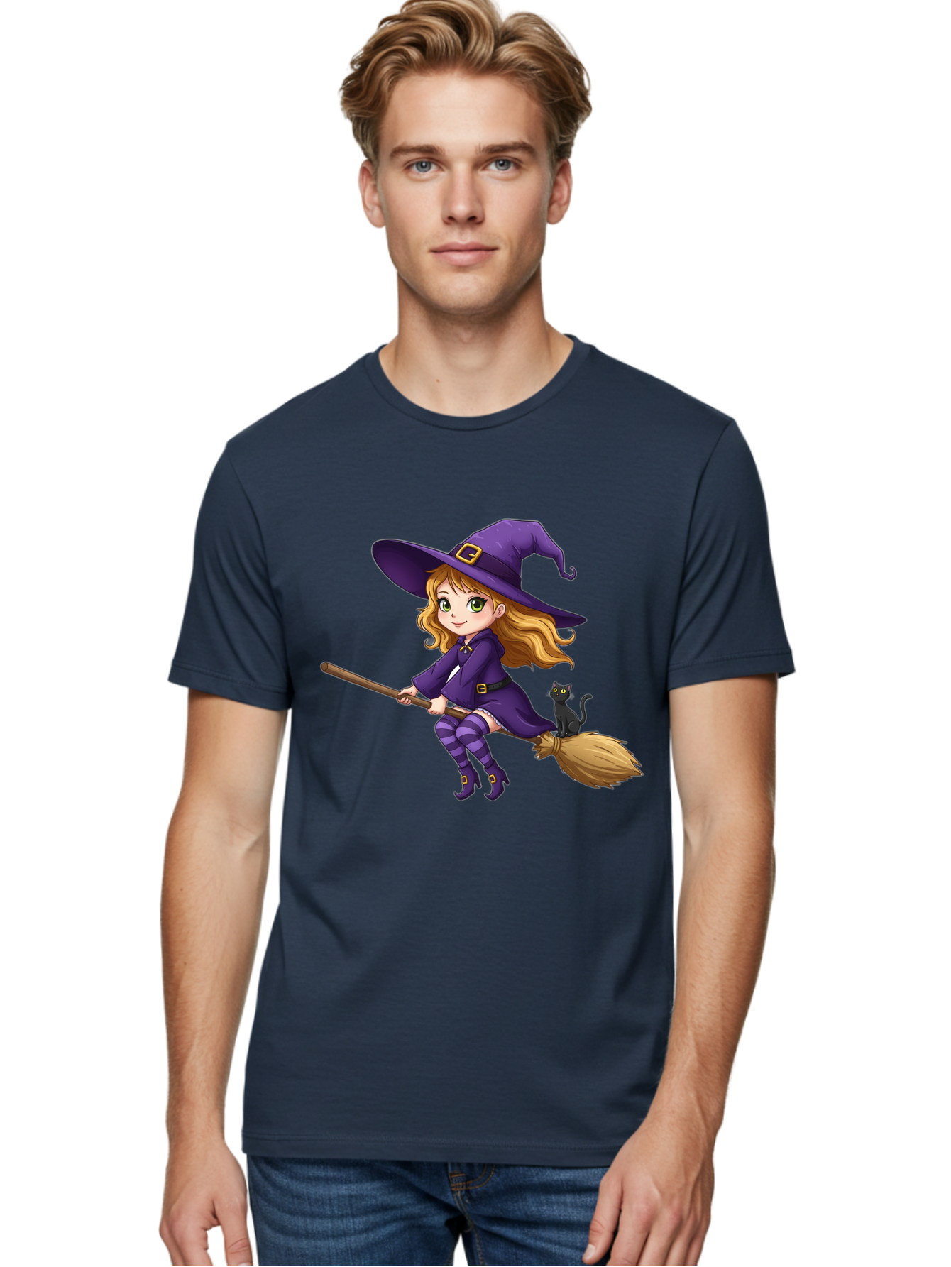 Witch-Flying Men'S Graphic Tee, 100% Cotton, Comfortable Casual Summer Wear, Machine Washable, Vintage Camera, Old Camera, Antique Camera, Black Camera, Classic Photography, Photography Equipment, Nostalgic Device, Film Camera, Camera Art Bal624