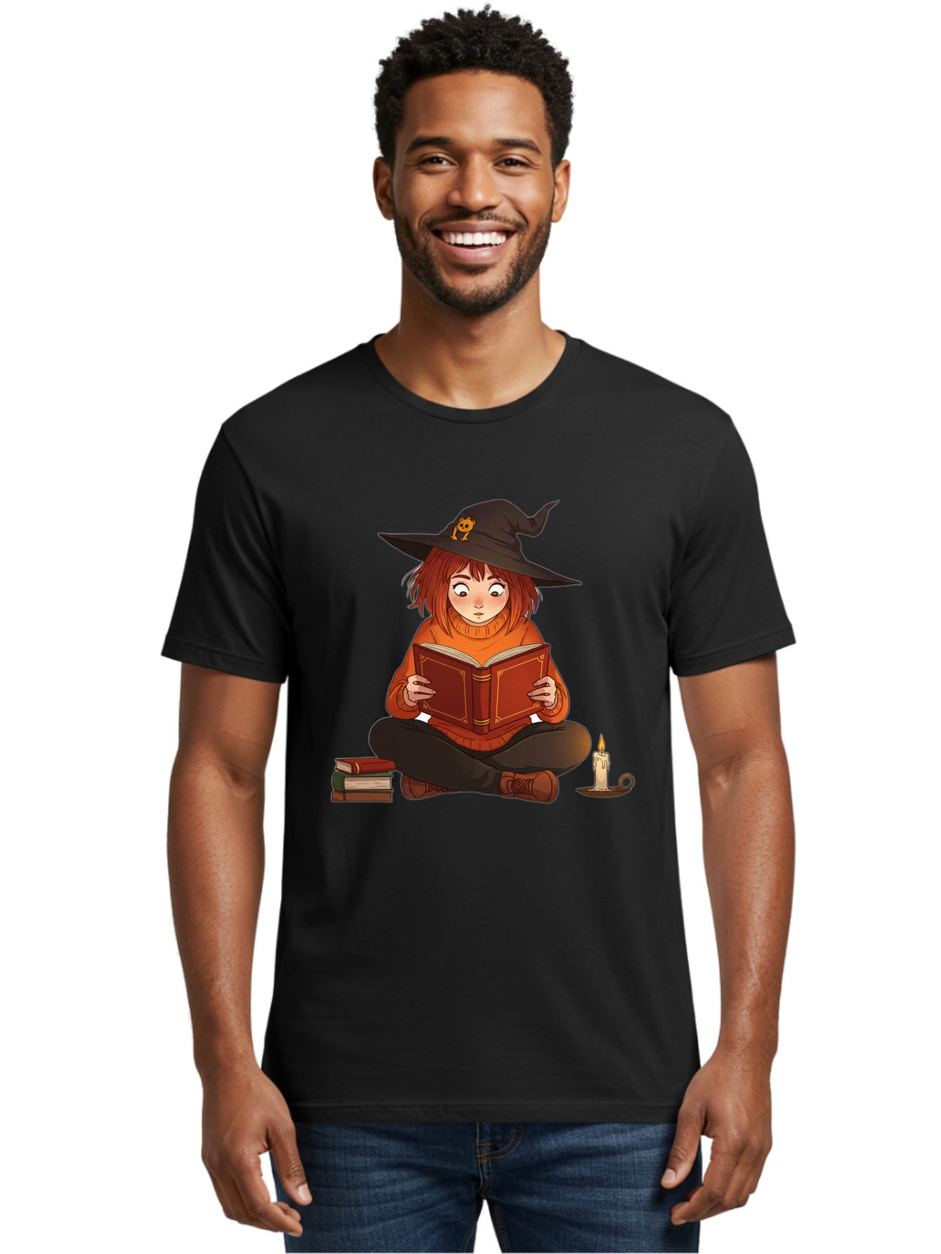 Witch-Reading-Book Men'S Graphic Tee, 100% Cotton, Comfortable Casual Summer Wear, Machine Washable, Vintage Camera, Old Camera, Antique Camera, Black Camera, Classic Photography, Photography Equipment, Nostalgic Device, Film Camera, Bal625