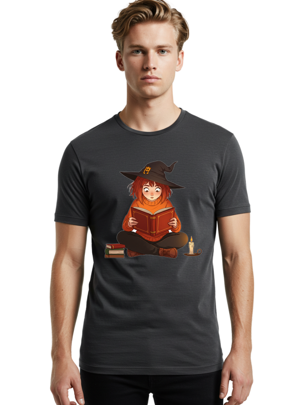 Witch-Reading-Book Men'S Graphic Tee, 100% Cotton, Comfortable Casual Summer Wear, Machine Washable, Vintage Camera, Old Camera, Antique Camera, Black Camera, Classic Photography, Photography Equipment, Nostalgic Device, Film Camera, Bal625