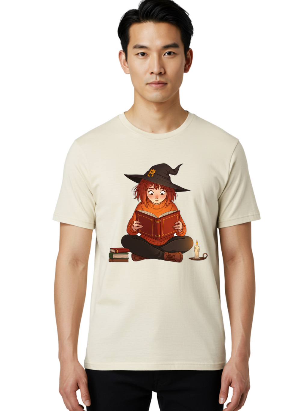 Witch-Reading-Book Men'S Graphic Tee, 100% Cotton, Comfortable Casual Summer Wear, Machine Washable, Vintage Camera, Old Camera, Antique Camera, Black Camera, Classic Photography, Photography Equipment, Nostalgic Device, Film Camera, Bal625