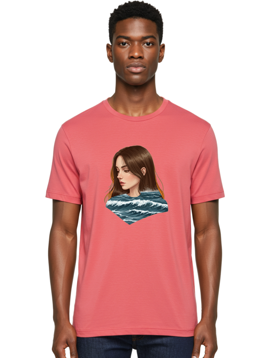 Woman-Emerging-From-Waves Men'S Graphic Tee, 100% Cotton, Comfortable Casual Summer Wear, Machine Washable, Vintage Camera, Old Camera, Antique Camera, Black Camera, Classic Photography, Photography Equipment, Nostalgic Device, Film Camera, Bal627