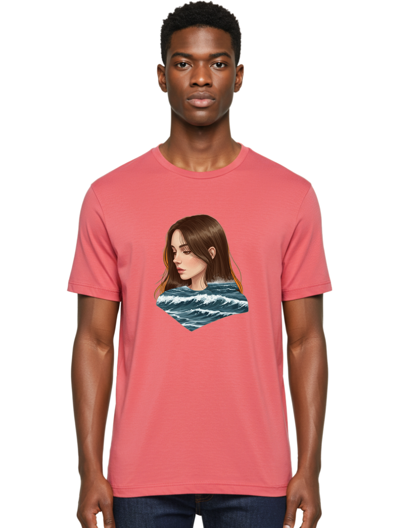 Woman-Emerging-From-Waves Men'S Graphic Tee, 100% Cotton, Comfortable Casual Summer Wear, Machine Washable, Vintage Camera, Old Camera, Antique Camera, Black Camera, Classic Photography, Photography Equipment, Nostalgic Device, Film Camera, Bal627