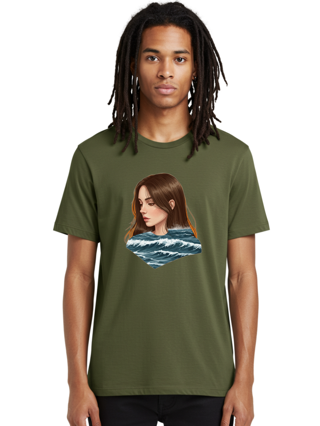Woman-Emerging-From-Waves Men'S Graphic Tee, 100% Cotton, Comfortable Casual Summer Wear, Machine Washable, Vintage Camera, Old Camera, Antique Camera, Black Camera, Classic Photography, Photography Equipment, Nostalgic Device, Film Camera, Bal627