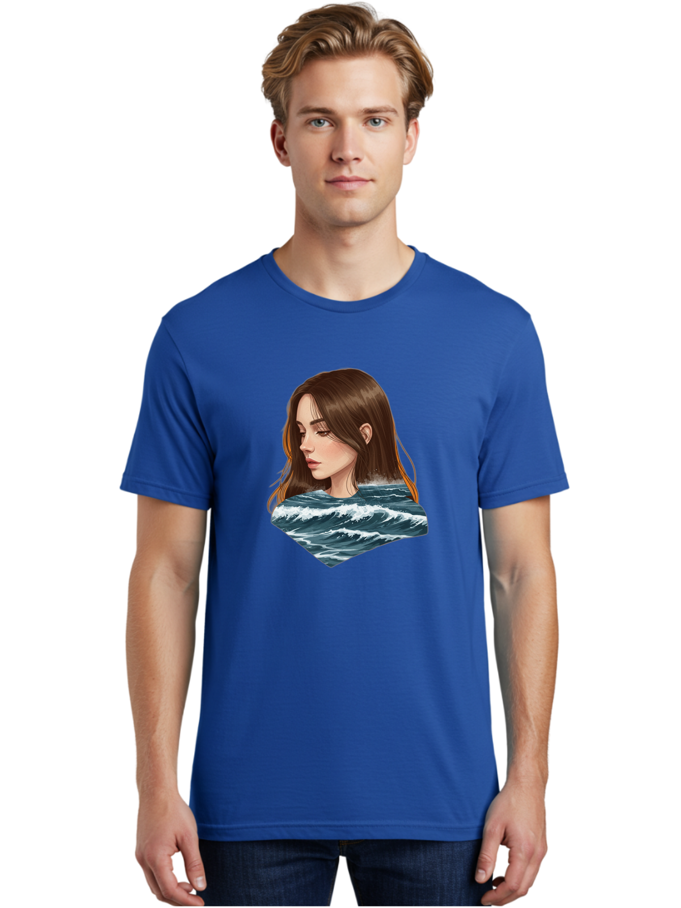 Woman-Emerging-From-Waves Men'S Graphic Tee, 100% Cotton, Comfortable Casual Summer Wear, Machine Washable, Vintage Camera, Old Camera, Antique Camera, Black Camera, Classic Photography, Photography Equipment, Nostalgic Device, Film Camera, Bal627