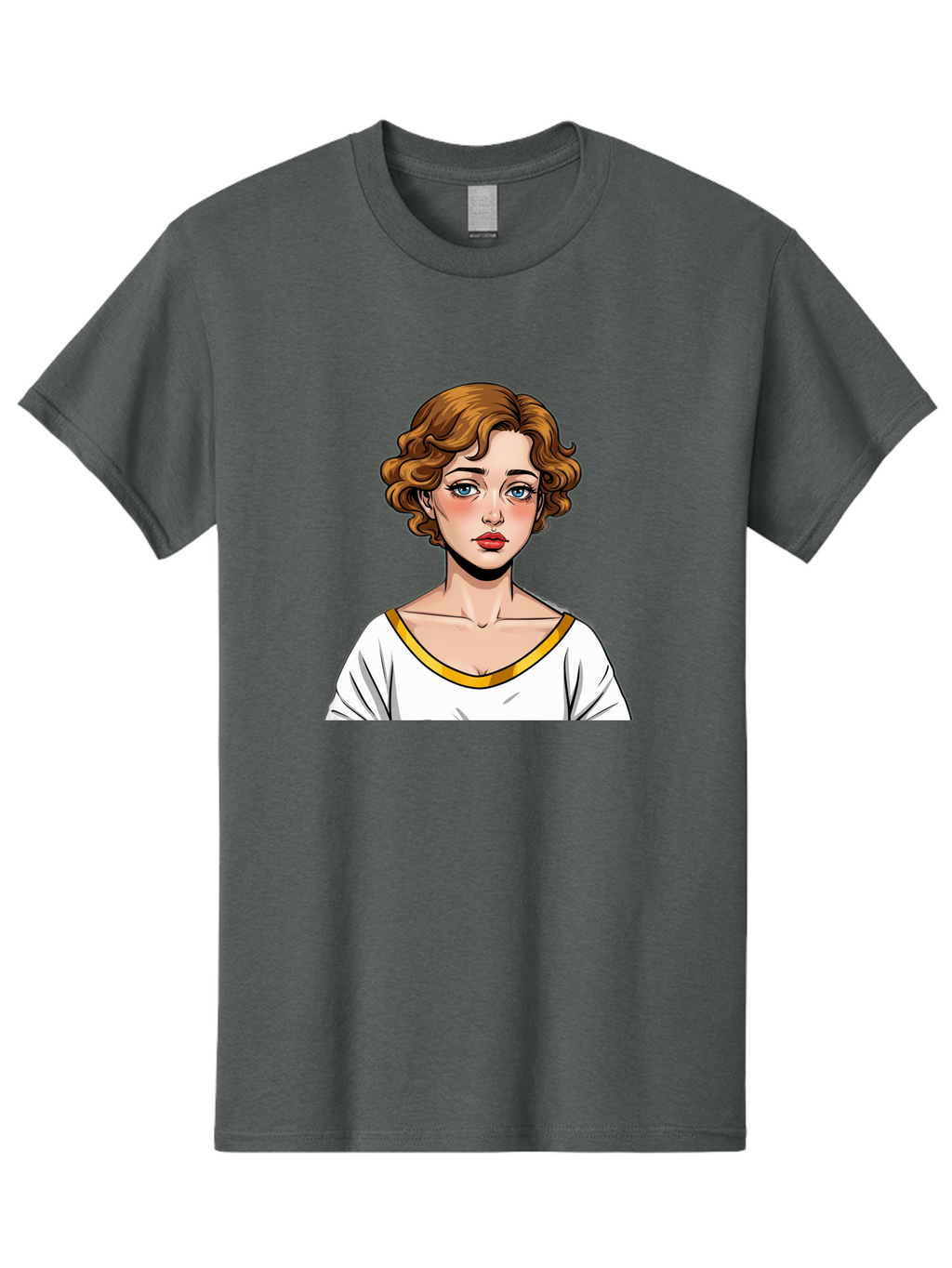 Woman-Portrait-1 Men'S Graphic Tee, 100% Cotton, Comfortable Casual Summer Wear, Machine Washable, Vintage Camera, Old Camera, Antique Camera, Black Camera, Classic Photography, Photography Equipment, Nostalgic Device, Film Camera, Camera Art Bal628