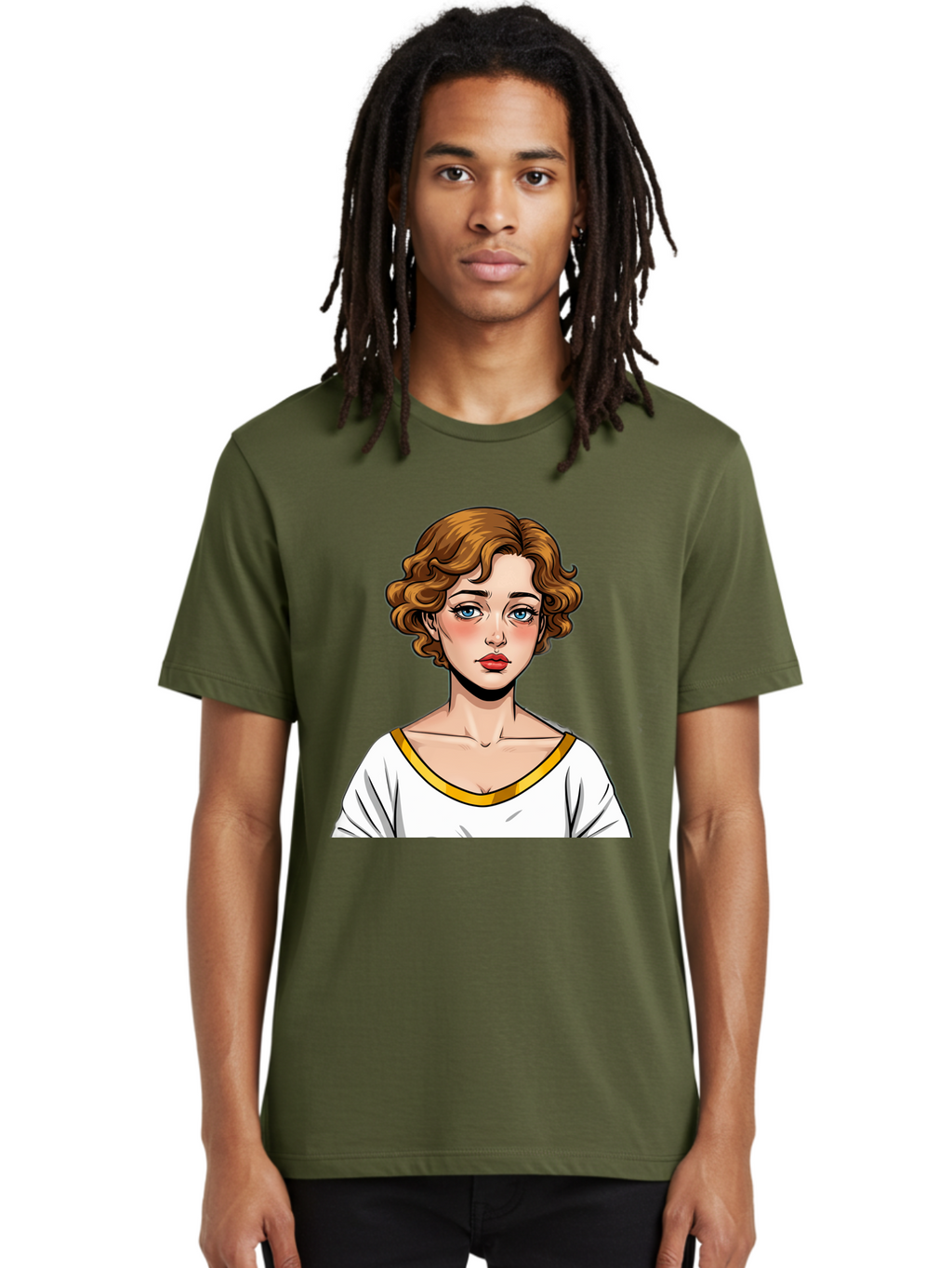 Woman-Portrait-1 Men'S Graphic Tee, 100% Cotton, Comfortable Casual Summer Wear, Machine Washable, Vintage Camera, Old Camera, Antique Camera, Black Camera, Classic Photography, Photography Equipment, Nostalgic Device, Film Camera, Camera Art Bal628