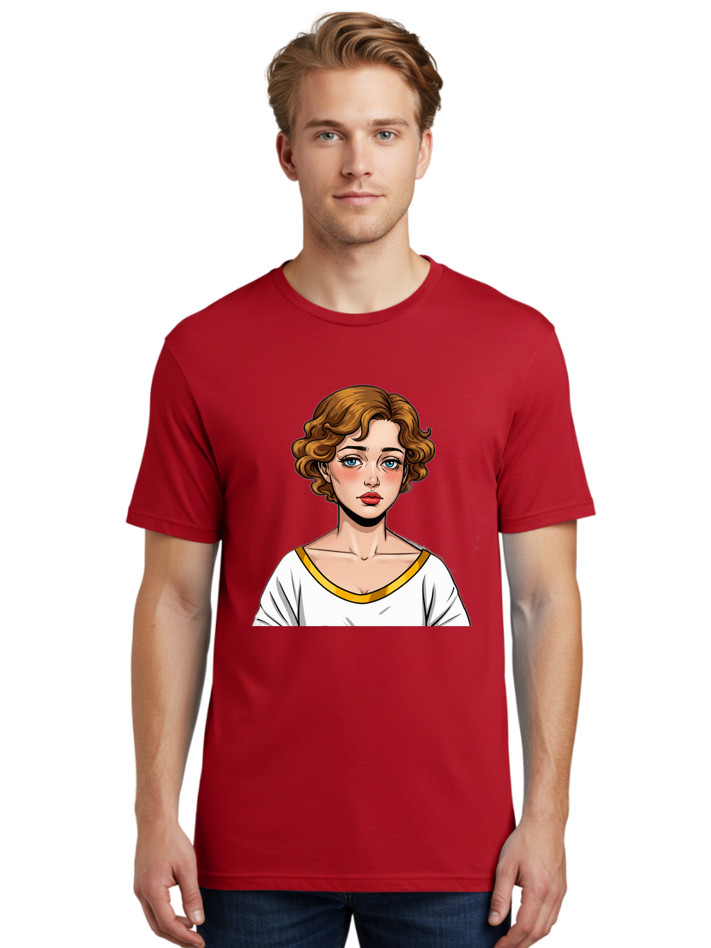 Woman-Portrait-1 Men'S Graphic Tee, 100% Cotton, Comfortable Casual Summer Wear, Machine Washable, Vintage Camera, Old Camera, Antique Camera, Black Camera, Classic Photography, Photography Equipment, Nostalgic Device, Film Camera, Camera Art Bal628