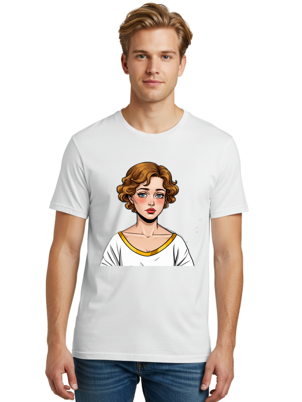 Woman-Portrait-1 Men'S Graphic Tee, 100% Cotton, Comfortable Casual Summer Wear, Machine Washable, Vintage Camera, Old Camera, Antique Camera, Black Camera, Classic Photography, Photography Equipment, Nostalgic Device, Film Camera, Camera Art Bal628