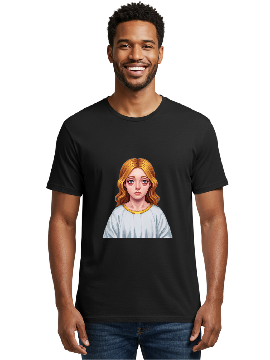 Woman-Portrait Men'S Graphic Tee, 100% Cotton, Comfortable Casual Summer Wear, Machine Washable, Vintage Camera, Old Camera, Antique Camera, Black Camera, Classic Photography, Photography Equipment, Nostalgic Device, Film Camera, Camera Art Bal629