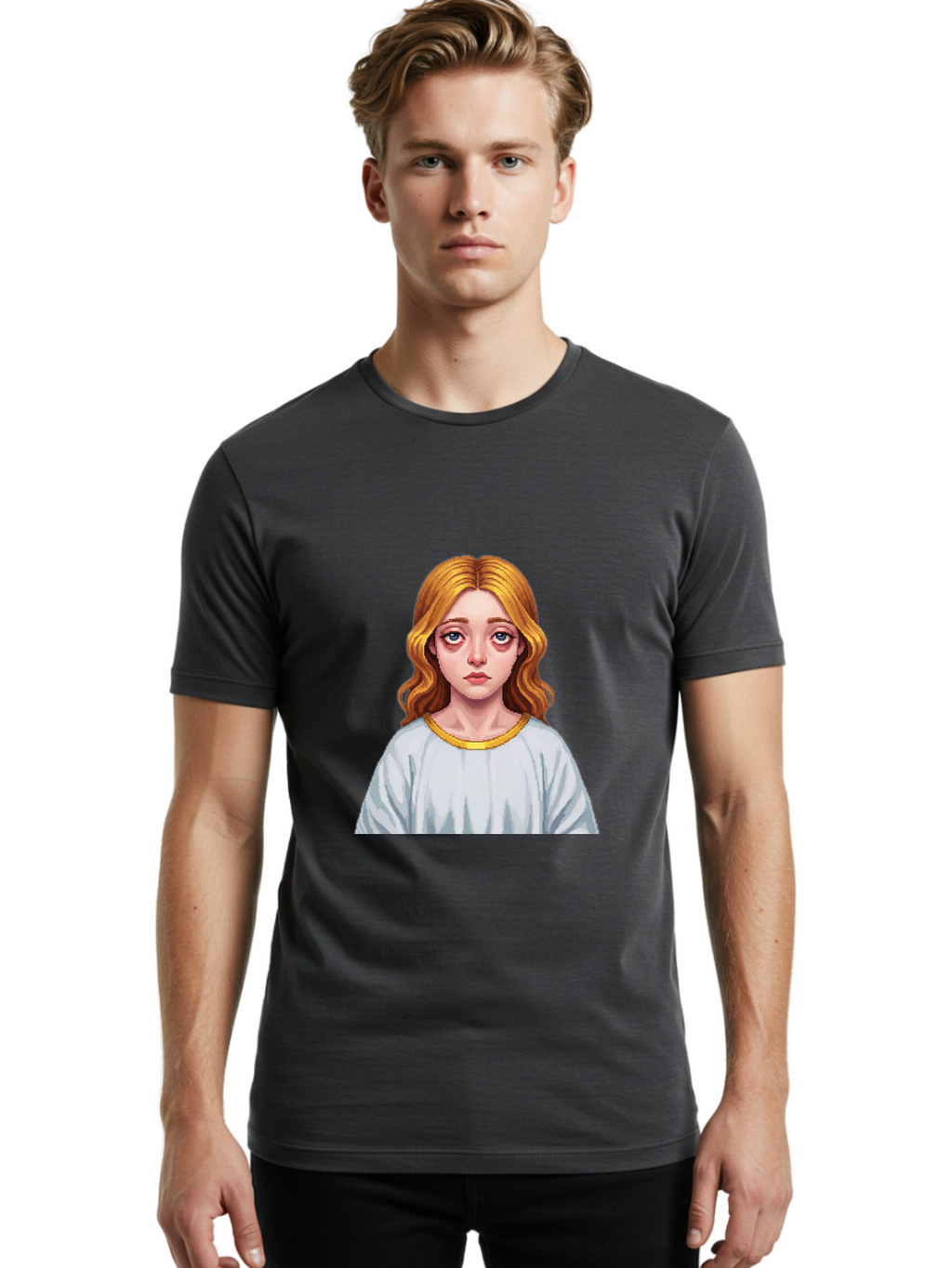 Woman-Portrait Men'S Graphic Tee, 100% Cotton, Comfortable Casual Summer Wear, Machine Washable, Vintage Camera, Old Camera, Antique Camera, Black Camera, Classic Photography, Photography Equipment, Nostalgic Device, Film Camera, Camera Art Bal629