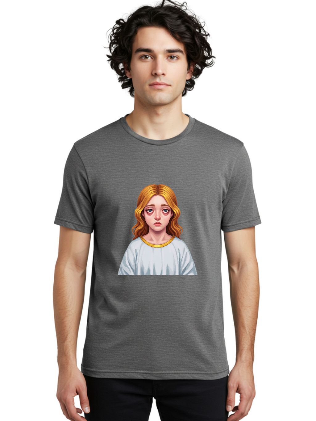 Woman-Portrait Men'S Graphic Tee, 100% Cotton, Comfortable Casual Summer Wear, Machine Washable, Vintage Camera, Old Camera, Antique Camera, Black Camera, Classic Photography, Photography Equipment, Nostalgic Device, Film Camera, Camera Art Bal629