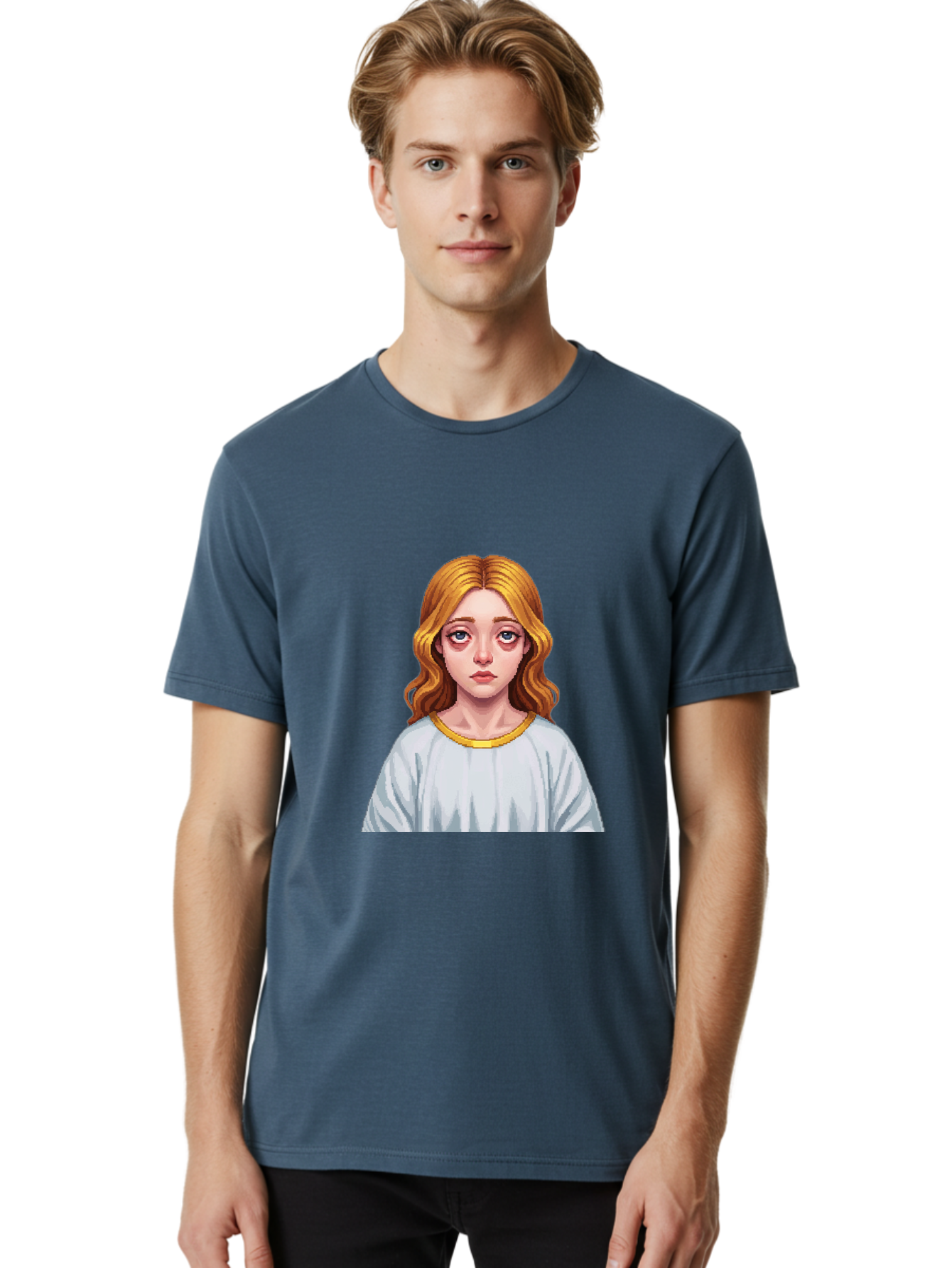 Woman-Portrait Men'S Graphic Tee, 100% Cotton, Comfortable Casual Summer Wear, Machine Washable, Vintage Camera, Old Camera, Antique Camera, Black Camera, Classic Photography, Photography Equipment, Nostalgic Device, Film Camera, Camera Art Bal629