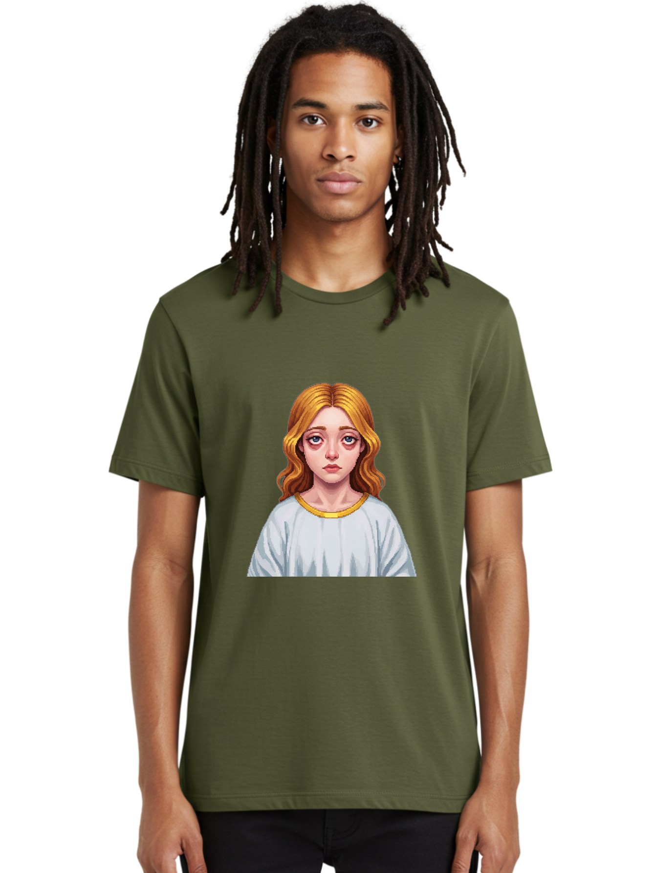 Woman-Portrait Men'S Graphic Tee, 100% Cotton, Comfortable Casual Summer Wear, Machine Washable, Vintage Camera, Old Camera, Antique Camera, Black Camera, Classic Photography, Photography Equipment, Nostalgic Device, Film Camera, Camera Art Bal629