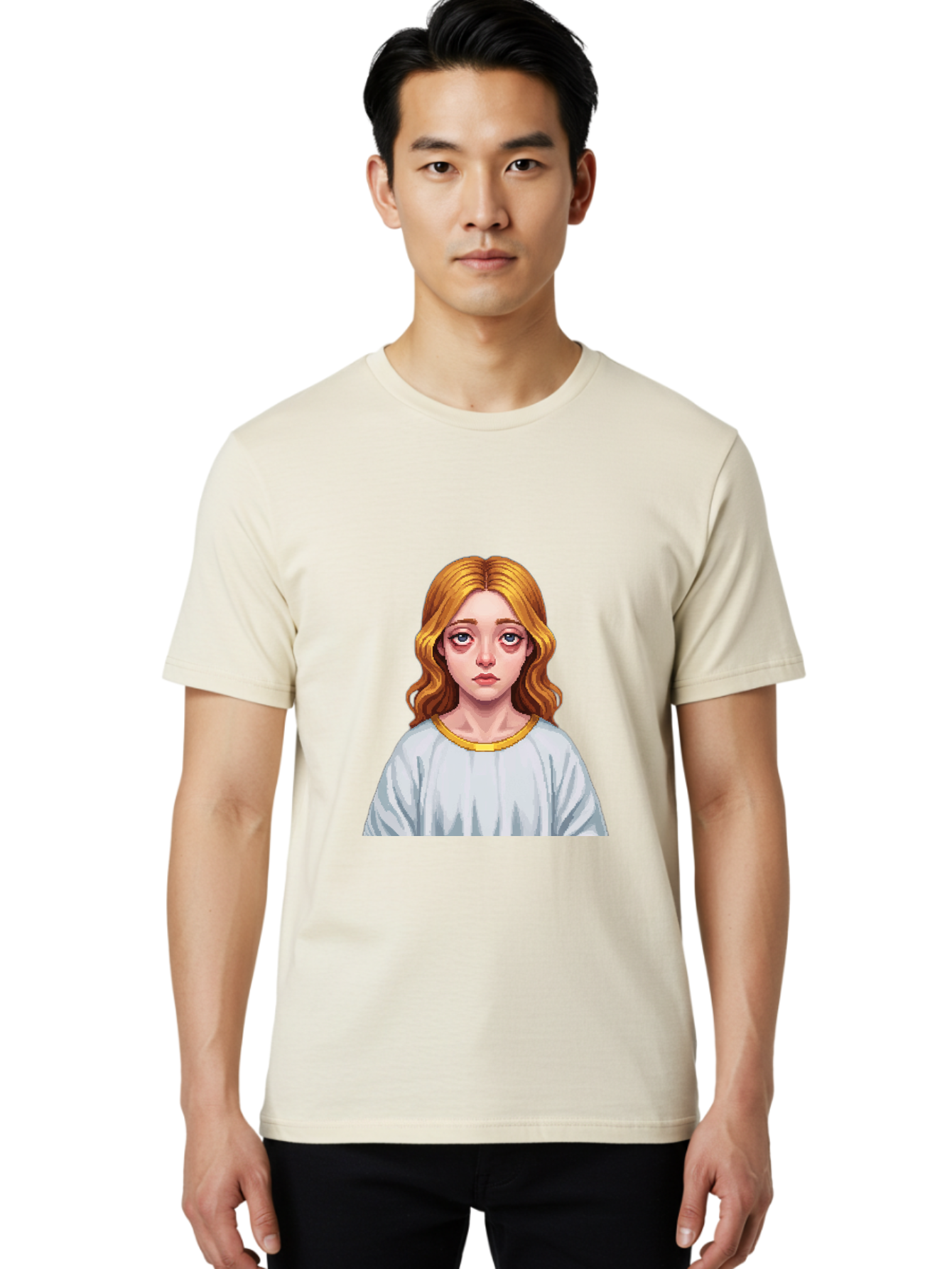 Woman-Portrait Men'S Graphic Tee, 100% Cotton, Comfortable Casual Summer Wear, Machine Washable, Vintage Camera, Old Camera, Antique Camera, Black Camera, Classic Photography, Photography Equipment, Nostalgic Device, Film Camera, Camera Art Bal629