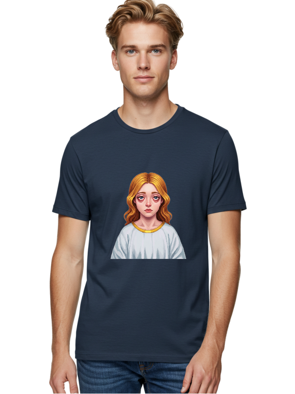 Woman-Portrait Men'S Graphic Tee, 100% Cotton, Comfortable Casual Summer Wear, Machine Washable, Vintage Camera, Old Camera, Antique Camera, Black Camera, Classic Photography, Photography Equipment, Nostalgic Device, Film Camera, Camera Art Bal629