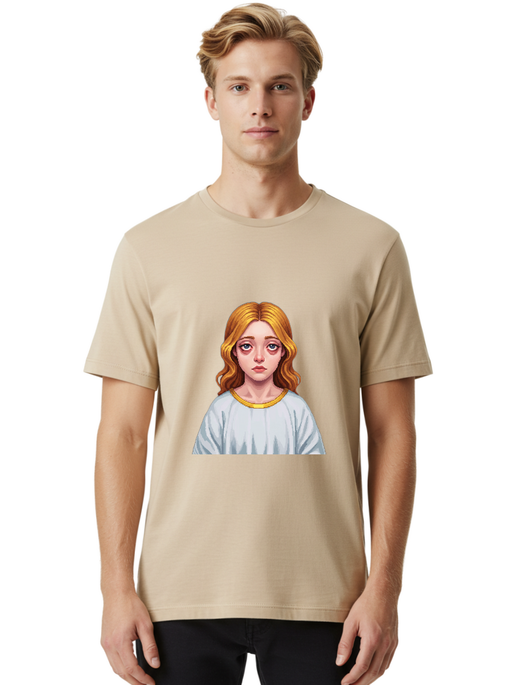 Woman-Portrait Men'S Graphic Tee, 100% Cotton, Comfortable Casual Summer Wear, Machine Washable, Vintage Camera, Old Camera, Antique Camera, Black Camera, Classic Photography, Photography Equipment, Nostalgic Device, Film Camera, Camera Art Bal629