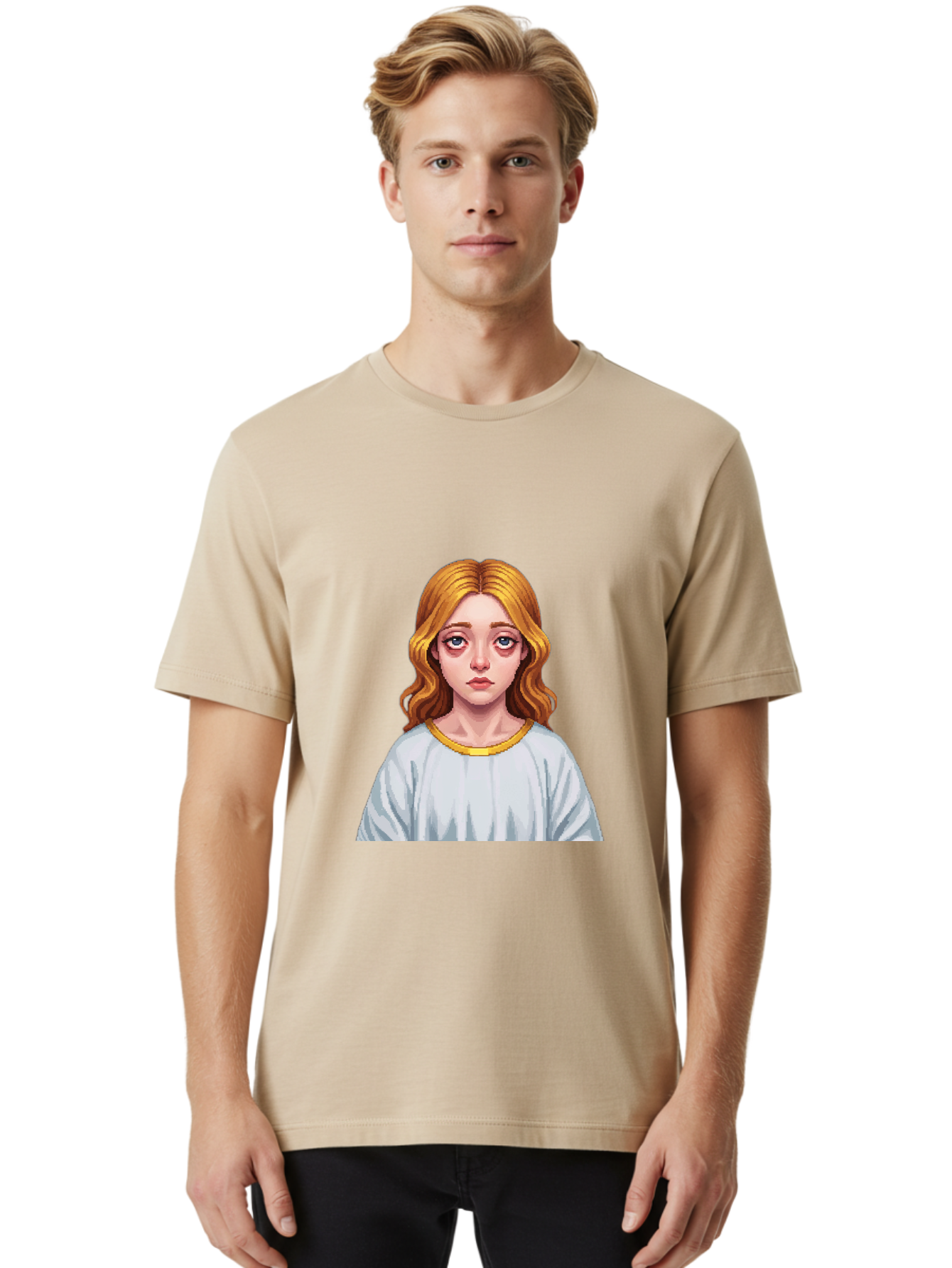 Woman-Portrait Men'S Graphic Tee, 100% Cotton, Comfortable Casual Summer Wear, Machine Washable, Vintage Camera, Old Camera, Antique Camera, Black Camera, Classic Photography, Photography Equipment, Nostalgic Device, Film Camera, Camera Art Bal629