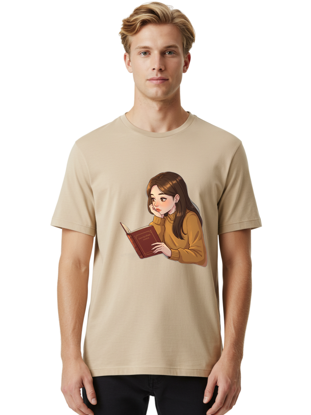 Woman-Reading-Book Men'S Graphic Tee, 100% Cotton, Comfortable Casual Summer Wear, Machine Washable, Vintage Camera, Old Camera, Antique Camera, Black Camera, Classic Photography, Photography Equipment, Nostalgic Device, Film Camera, Bal630