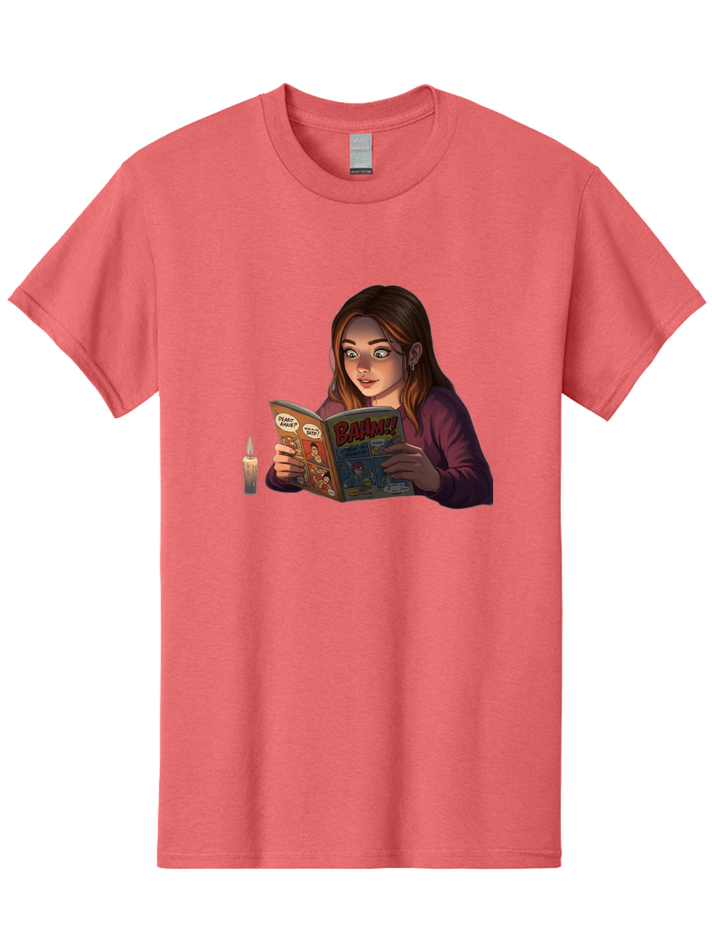 Woman-Reading-Comic Men'S Graphic Tee, 100% Cotton, Comfortable Casual Summer Wear, Machine Washable, Vintage Camera, Old Camera, Antique Camera, Black Camera, Classic Photography, Photography Equipment, Nostalgic Device, Film Camera, Bal631