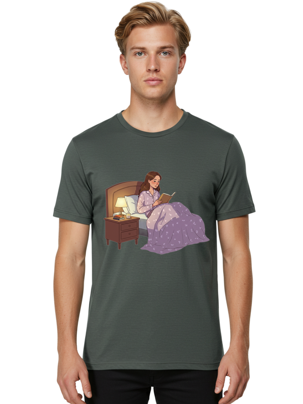 Woman-Reading-In-Bed Men'S Graphic Tee, 100% Cotton, Comfortable Casual Summer Wear, Machine Washable, Vintage Camera, Old Camera, Antique Camera, Black Camera, Classic Photography, Photography Equipment, Nostalgic Device, Film Camera, Bal632