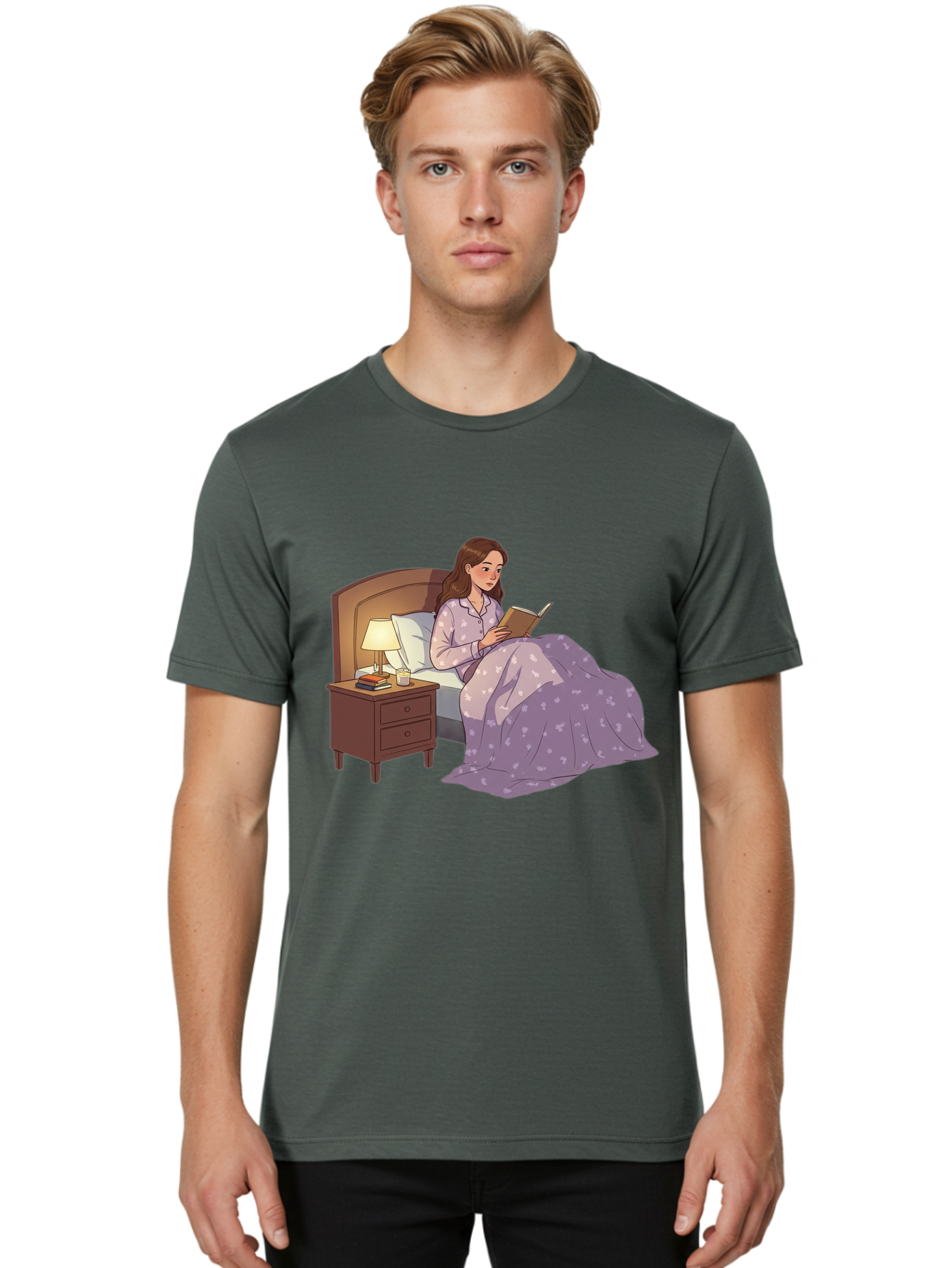 Woman-Reading-In-Bed Men'S Graphic Tee, 100% Cotton, Comfortable Casual Summer Wear, Machine Washable, Vintage Camera, Old Camera, Antique Camera, Black Camera, Classic Photography, Photography Equipment, Nostalgic Device, Film Camera, Bal632
