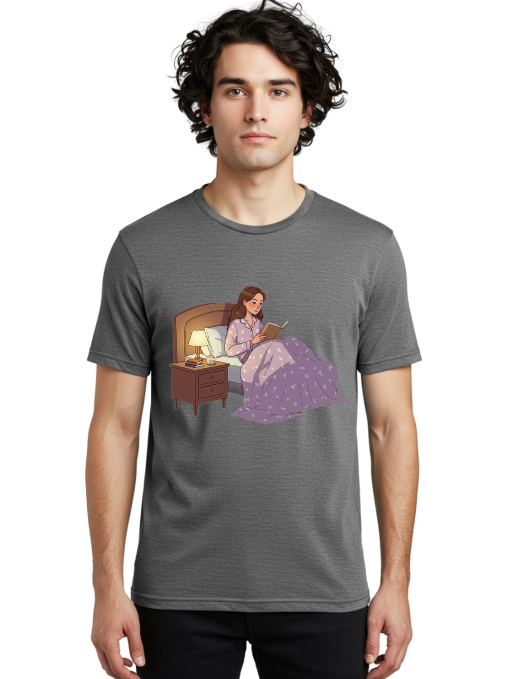 Woman-Reading-In-Bed Men'S Graphic Tee, 100% Cotton, Comfortable Casual Summer Wear, Machine Washable, Vintage Camera, Old Camera, Antique Camera, Black Camera, Classic Photography, Photography Equipment, Nostalgic Device, Film Camera, Bal632