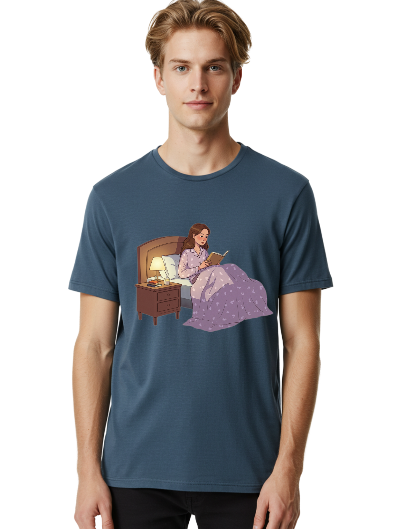 Woman-Reading-In-Bed Men'S Graphic Tee, 100% Cotton, Comfortable Casual Summer Wear, Machine Washable, Vintage Camera, Old Camera, Antique Camera, Black Camera, Classic Photography, Photography Equipment, Nostalgic Device, Film Camera, Bal632