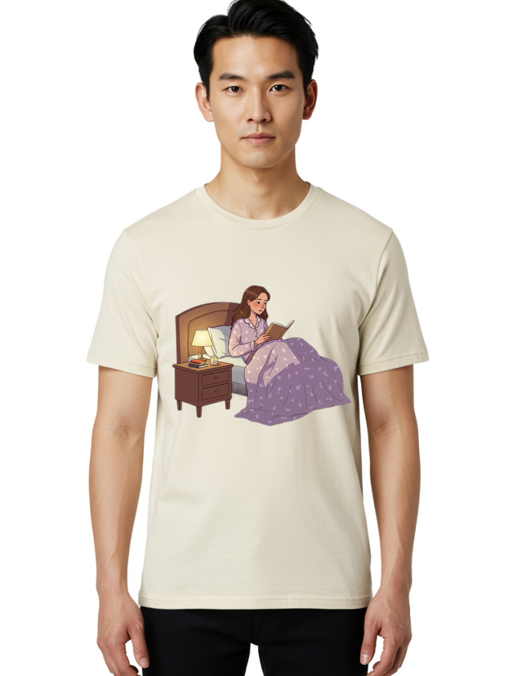 Woman-Reading-In-Bed Men'S Graphic Tee, 100% Cotton, Comfortable Casual Summer Wear, Machine Washable, Vintage Camera, Old Camera, Antique Camera, Black Camera, Classic Photography, Photography Equipment, Nostalgic Device, Film Camera, Bal632