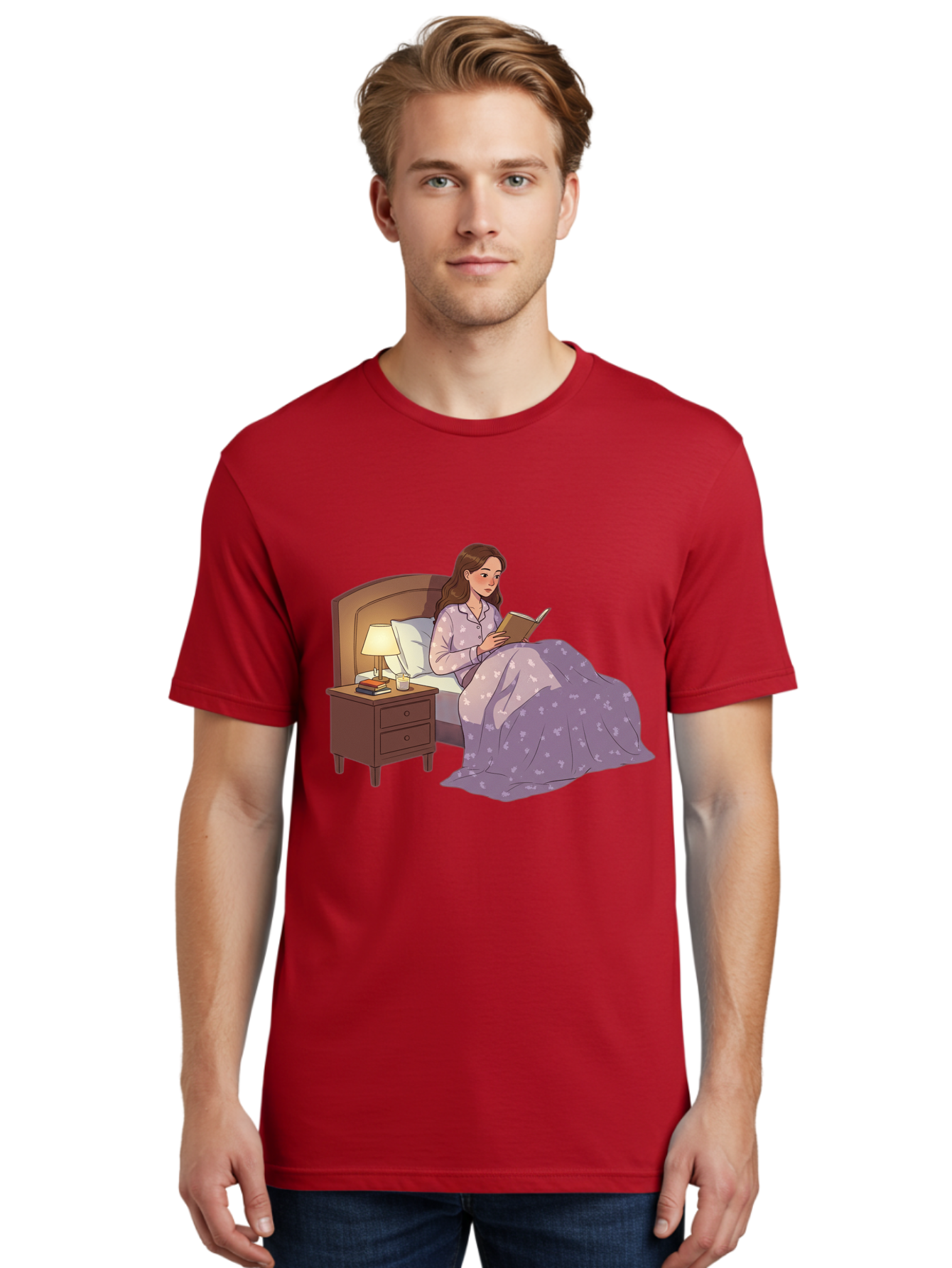 Woman-Reading-In-Bed Men'S Graphic Tee, 100% Cotton, Comfortable Casual Summer Wear, Machine Washable, Vintage Camera, Old Camera, Antique Camera, Black Camera, Classic Photography, Photography Equipment, Nostalgic Device, Film Camera, Bal632