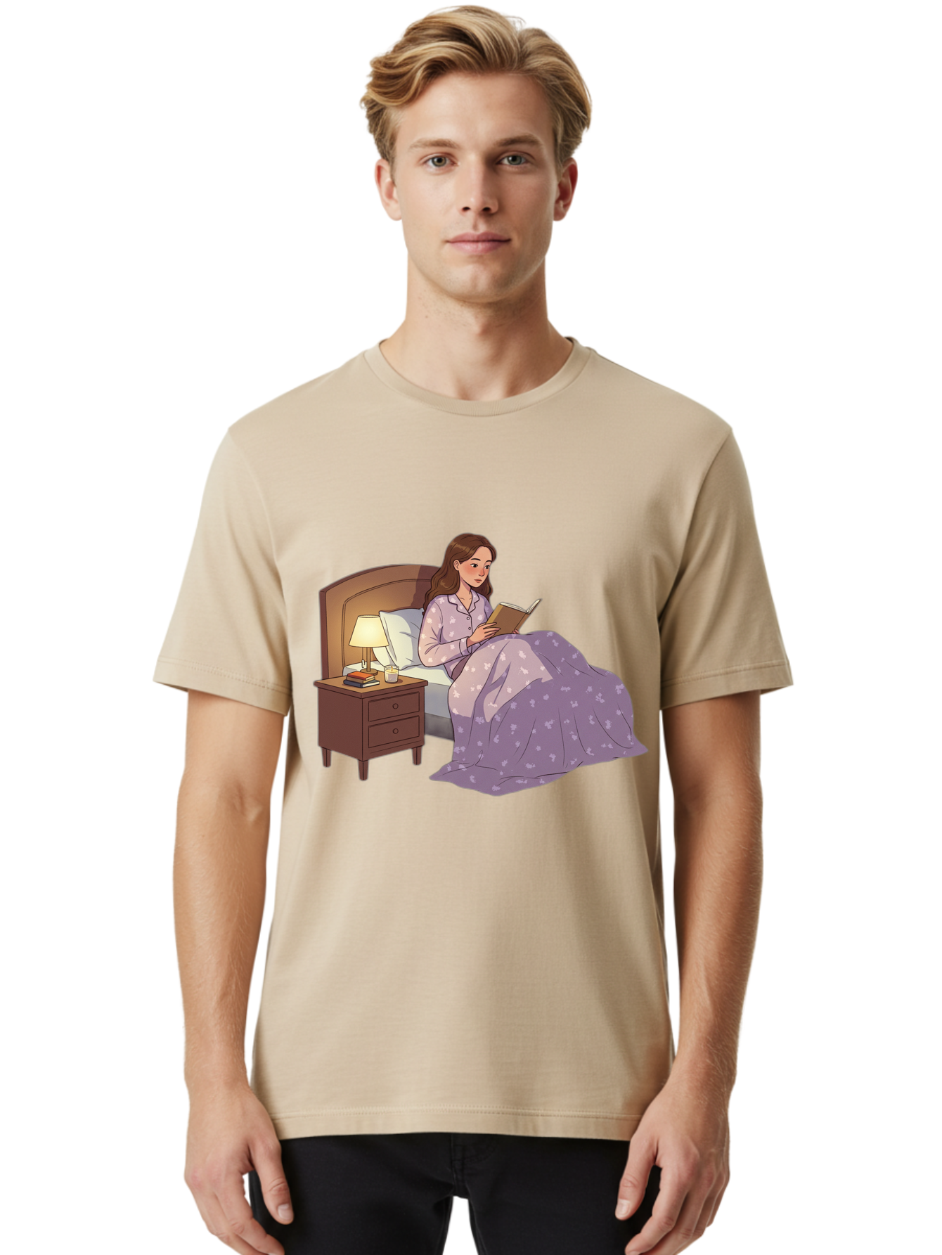 Woman-Reading-In-Bed Men'S Graphic Tee, 100% Cotton, Comfortable Casual Summer Wear, Machine Washable, Vintage Camera, Old Camera, Antique Camera, Black Camera, Classic Photography, Photography Equipment, Nostalgic Device, Film Camera, Bal632