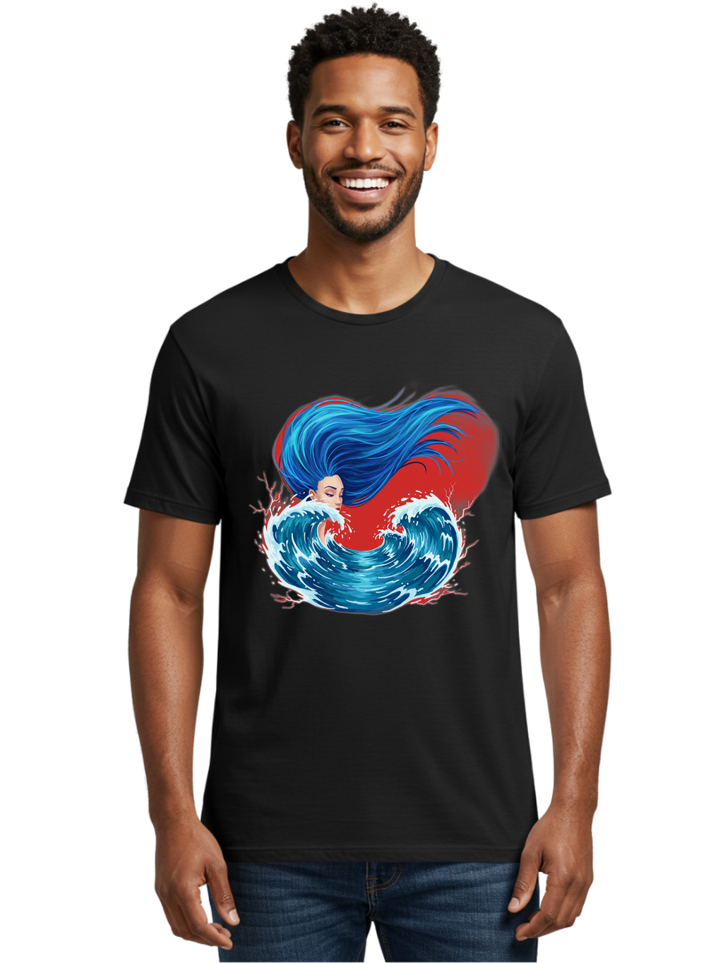 Woman-With-Flowing-Hair-1 Men'S Graphic Tee, 100% Cotton, Comfortable Casual Summer Wear, Machine Washable, Vintage Camera, Old Camera, Antique Camera, Black Camera, Classic Photography, Photography Equipment, Nostalgic Device, Film Camera, Bal634