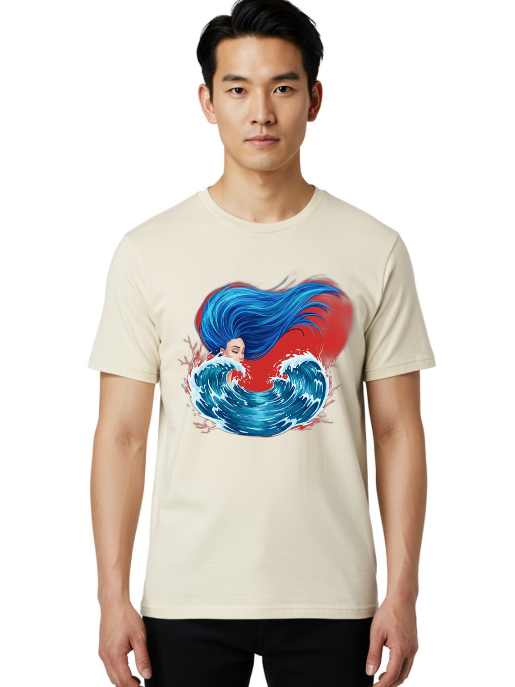 Woman-With-Flowing-Hair-1 Men'S Graphic Tee, 100% Cotton, Comfortable Casual Summer Wear, Machine Washable, Vintage Camera, Old Camera, Antique Camera, Black Camera, Classic Photography, Photography Equipment, Nostalgic Device, Film Camera, Bal634