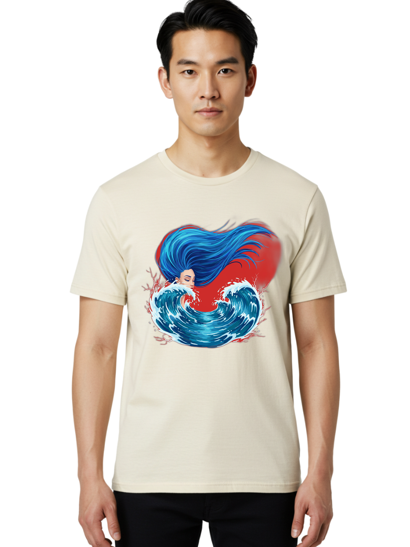 Woman-With-Flowing-Hair-1 Men'S Graphic Tee, 100% Cotton, Comfortable Casual Summer Wear, Machine Washable, Vintage Camera, Old Camera, Antique Camera, Black Camera, Classic Photography, Photography Equipment, Nostalgic Device, Film Camera, Bal634