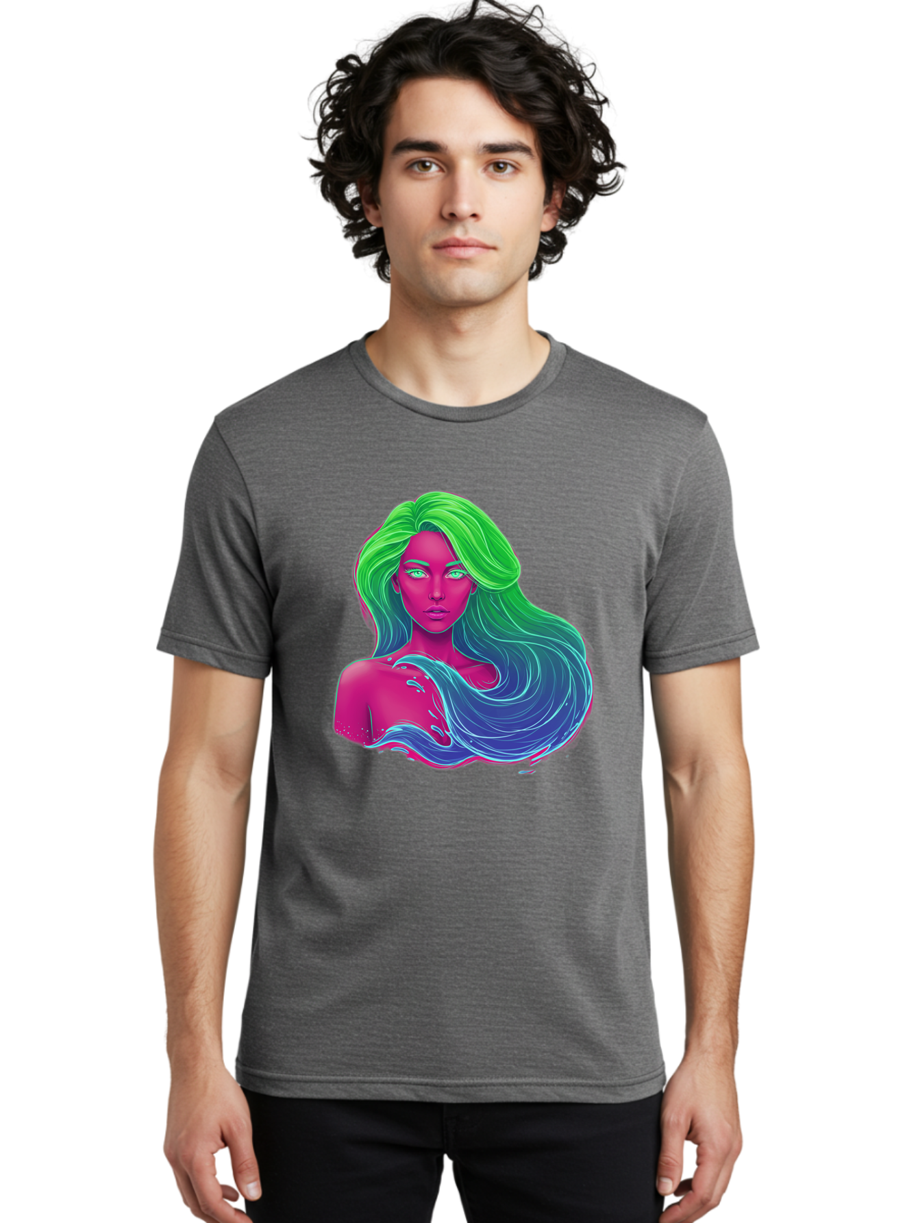 Woman-With-Flowing-Hair Men'S Graphic Tee, 100% Cotton, Comfortable Casual Summer Wear, Machine Washable, Vintage Camera, Old Camera, Antique Camera, Black Camera, Classic Photography, Photography Equipment, Nostalgic Device, Film Camera, Bal635