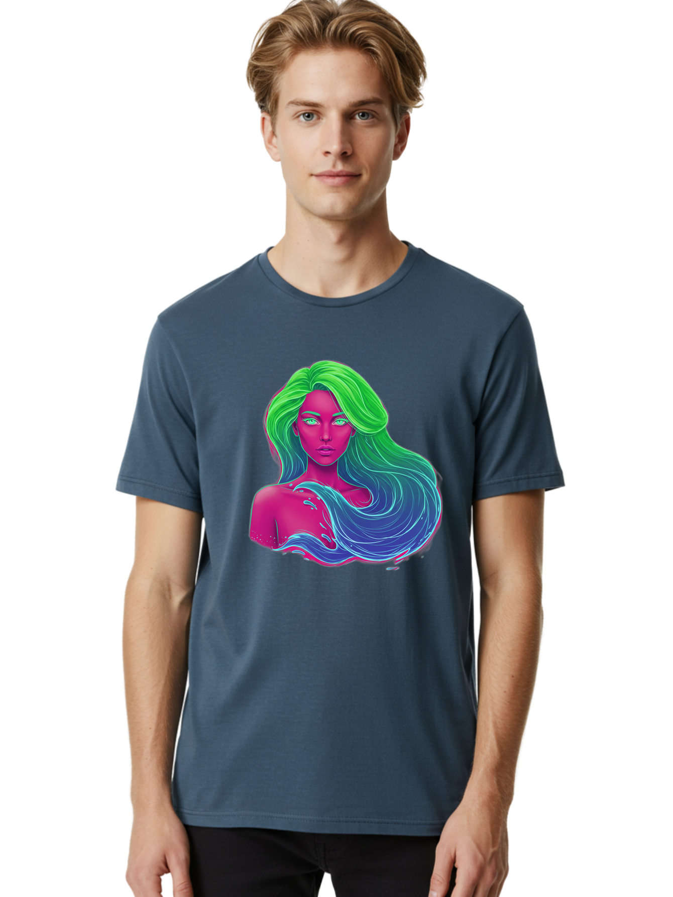 Woman-With-Flowing-Hair Men'S Graphic Tee, 100% Cotton, Comfortable Casual Summer Wear, Machine Washable, Vintage Camera, Old Camera, Antique Camera, Black Camera, Classic Photography, Photography Equipment, Nostalgic Device, Film Camera, Bal635